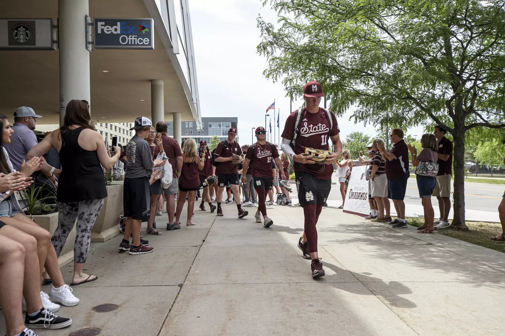 OMAHA, NE - June 22, 2021 - Mississippi State Outfielder Kellum Clark (#11) before the 2021 Mens College World Series game between the Mississippi State Bulldogs and the Virginia Cavaliers at TD Ameritrade Park in Omaha, NE. Photo By Austin Perryman