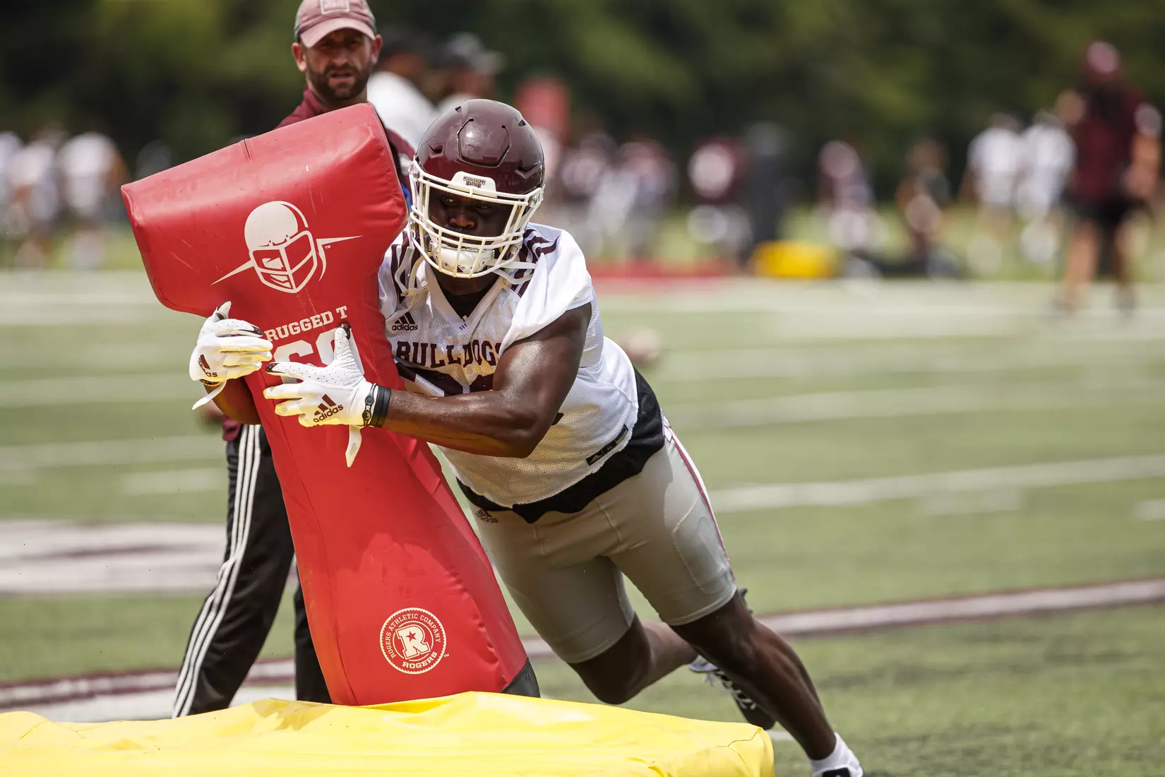 STARKVILLE, MS - August 06, 2021 - Mississippi State Defensive Lineman Nathan Pickering (#22) during training camp practice at the Leo Seal Jr. Football Complex at Mississippi State University in Starkville, MS. Photo By Chamberlain Smith