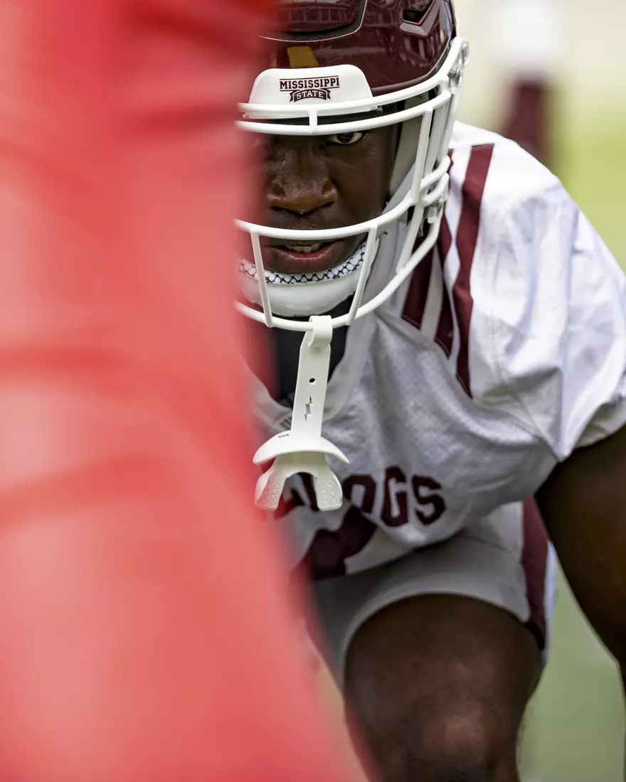 STARKVILLE, MS - August 06, 2021 - Mississippi State Defensive Back Janari Dean (#18) during a training camp practice at the Leo Seal Jr. Football Complex at Mississippi State University in Starkville, MS. Photo By Austin Perryman