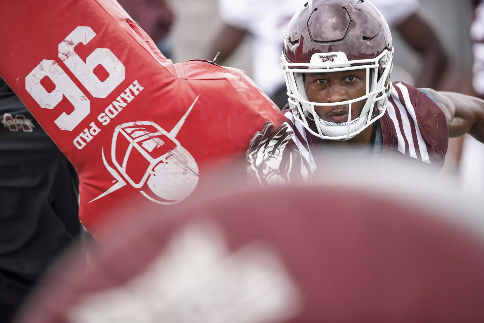 STARKVILLE, MS - August 06, 2021 - Mississippi State Wide Receiver Lideatrick "Tulu" Griffin (#5) during a training camp practice at the Leo Seal Jr. Football Complex at Mississippi State University in Starkville, MS. Photo By Austin Perryman