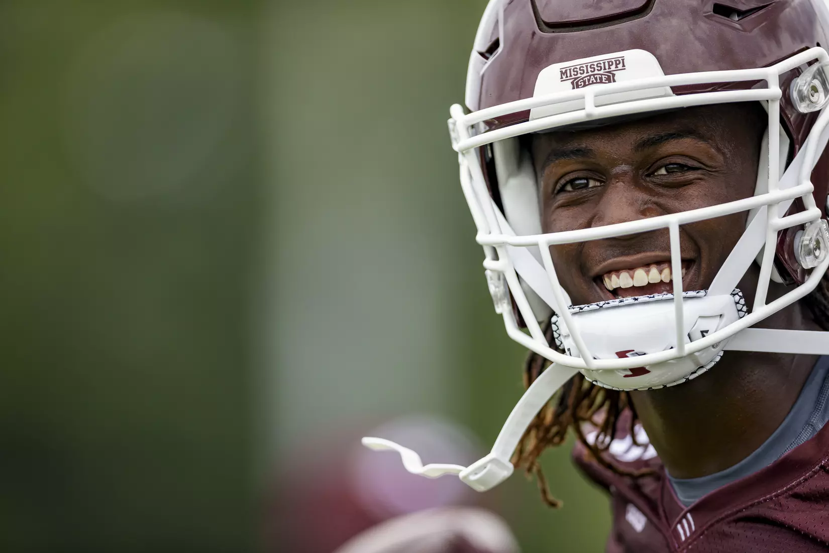 STARKVILLE, MS - August 06, 2021 - Mississippi State Wide Receiver Jaden Walley (#11) during a training camp practice at the Leo Seal Jr. Football Complex at Mississippi State University in Starkville, MS. Photo By Austin Perryman