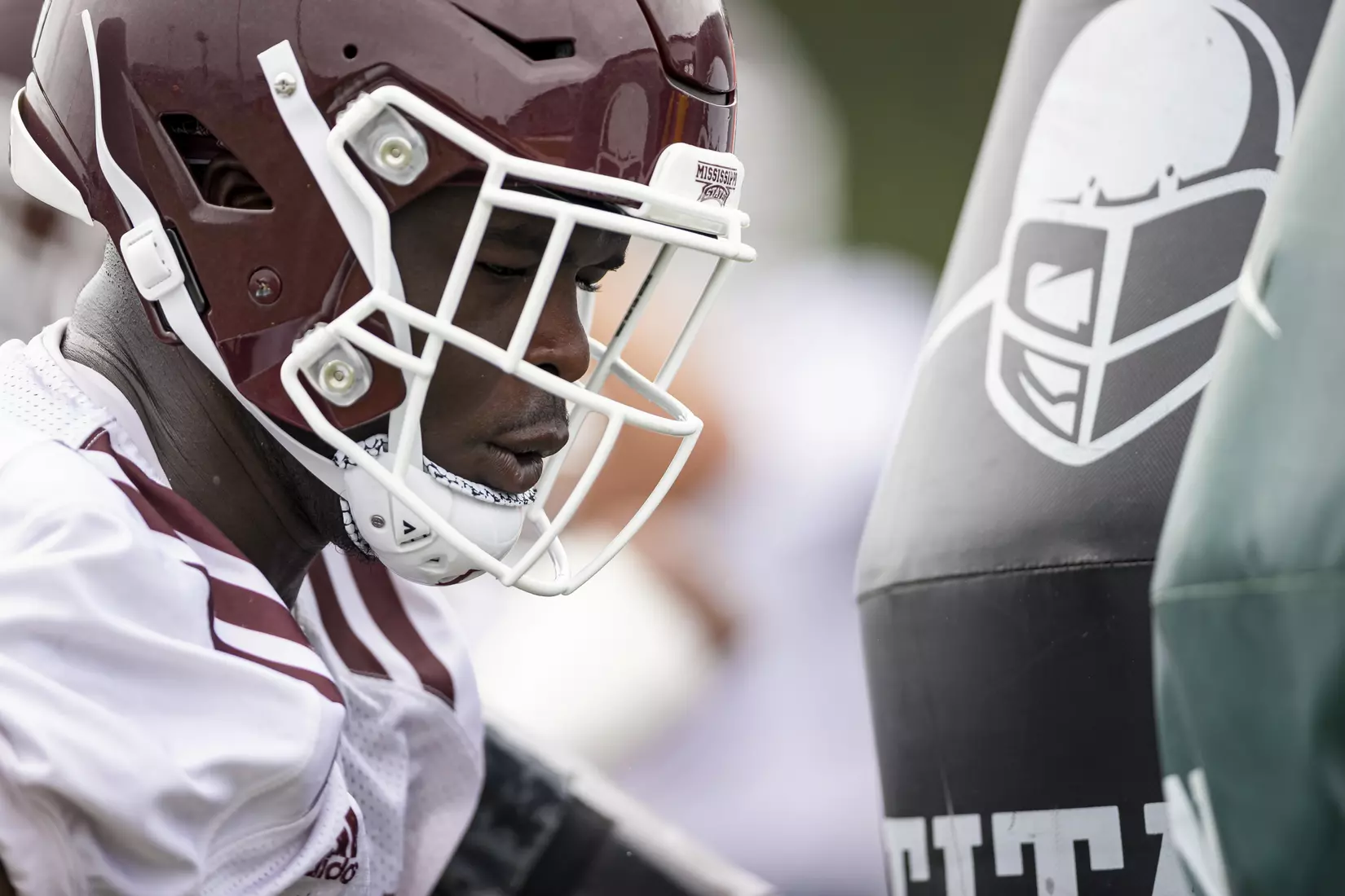 STARKVILLE, MS - August 06, 2021 - Mississippi State Linebacker Jordan Davis (#6) during a training camp practice at the Leo Seal Jr. Football Complex at Mississippi State University in Starkville, MS. Photo By Austin Perryman