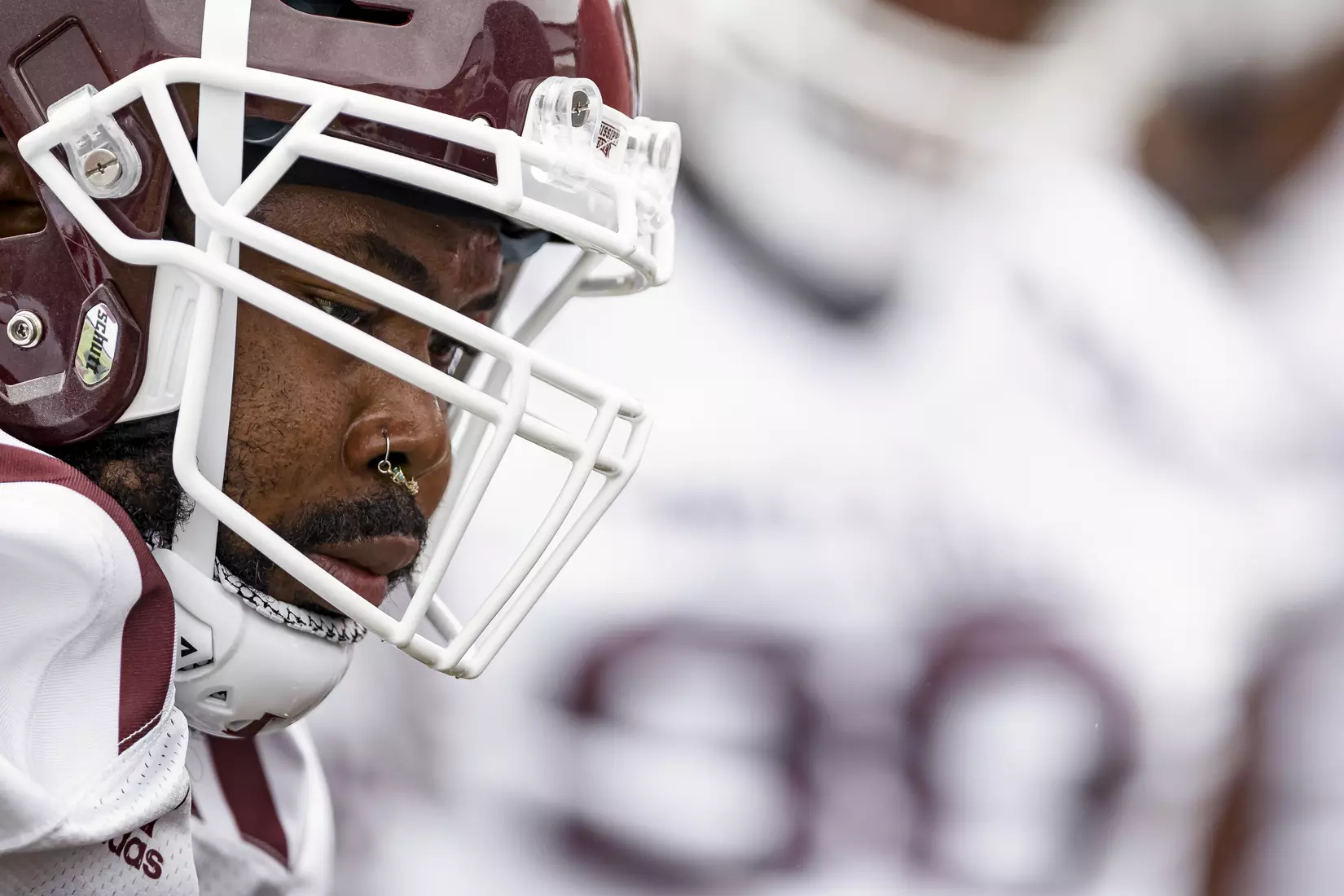 STARKVILLE, MS - August 06, 2021 - Mississippi State Defensive End Izuchukwu King Ani (#4) during a training camp practice at the Leo Seal Jr. Football Complex at Mississippi State University in Starkville, MS. Photo By Austin Perryman