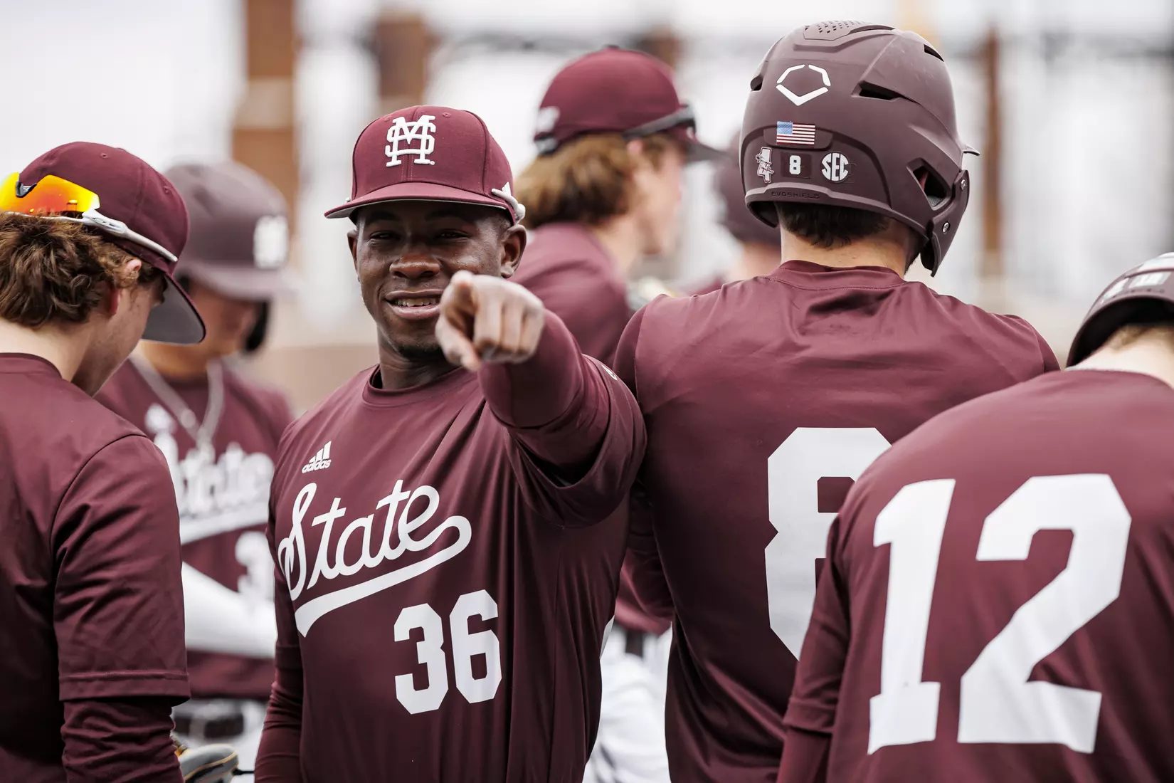 STARKVILLE, MS - February 18, 2022 - Mississippi State Outfielder Brayland Skinner (#36) before the game between the Long Beach State Dirtbags and the Mississippi State Bulldogs at Dudy Noble Field at Polk-Dement Stadium in Starkville, MS. Photo By Austin Perryman