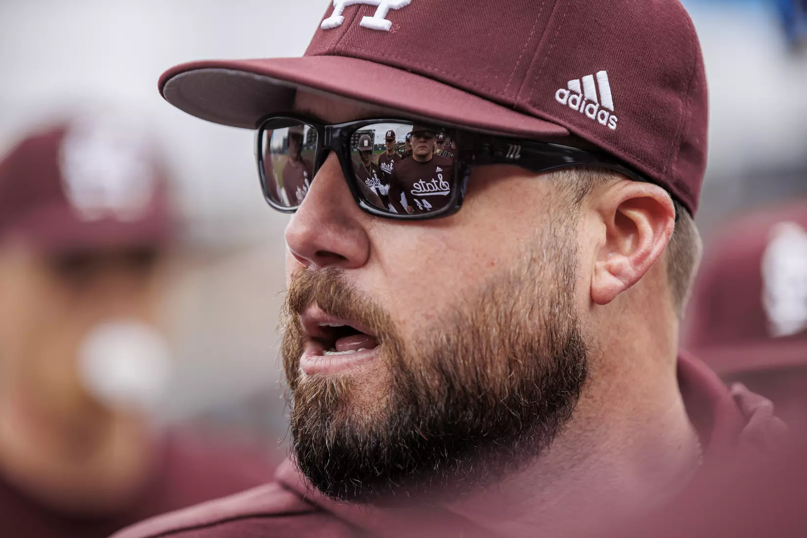 STARKVILLE, MS - February 18, 2022 - Mississippi State Assistant Coach Jake Gautreau before the game between the Long Beach State Dirtbags and the Mississippi State Bulldogs at Dudy Noble Field at Polk-Dement Stadium in Starkville, MS. Photo By Austin Perryman