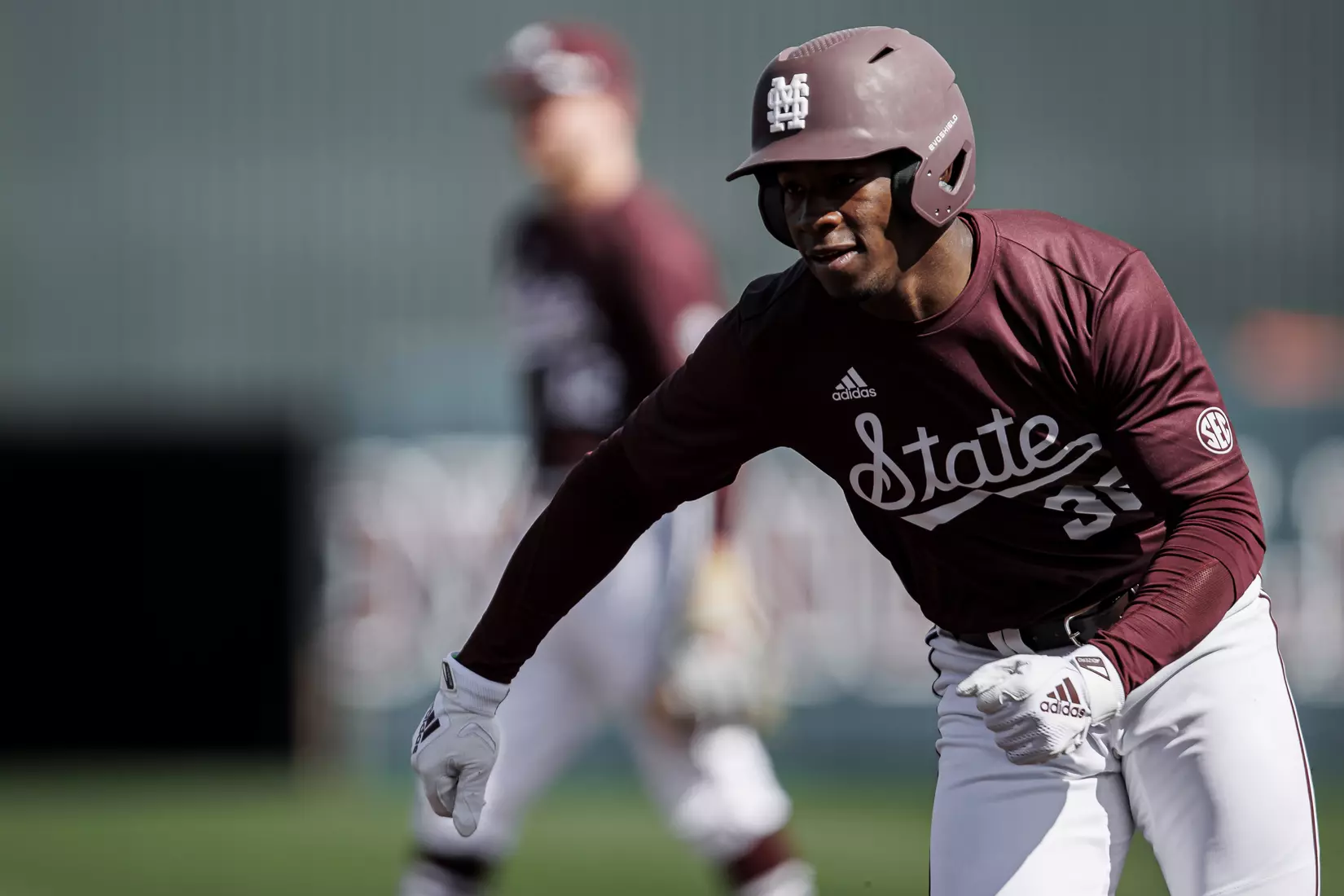 STARKVILLE, MS - February 18, 2022 - Mississippi State Outfielder Brayland Skinner (#36) before the game between the Long Beach State Dirtbags and the Mississippi State Bulldogs at Dudy Noble Field at Polk-Dement Stadium in Starkville, MS. Photo By Austin Perryman