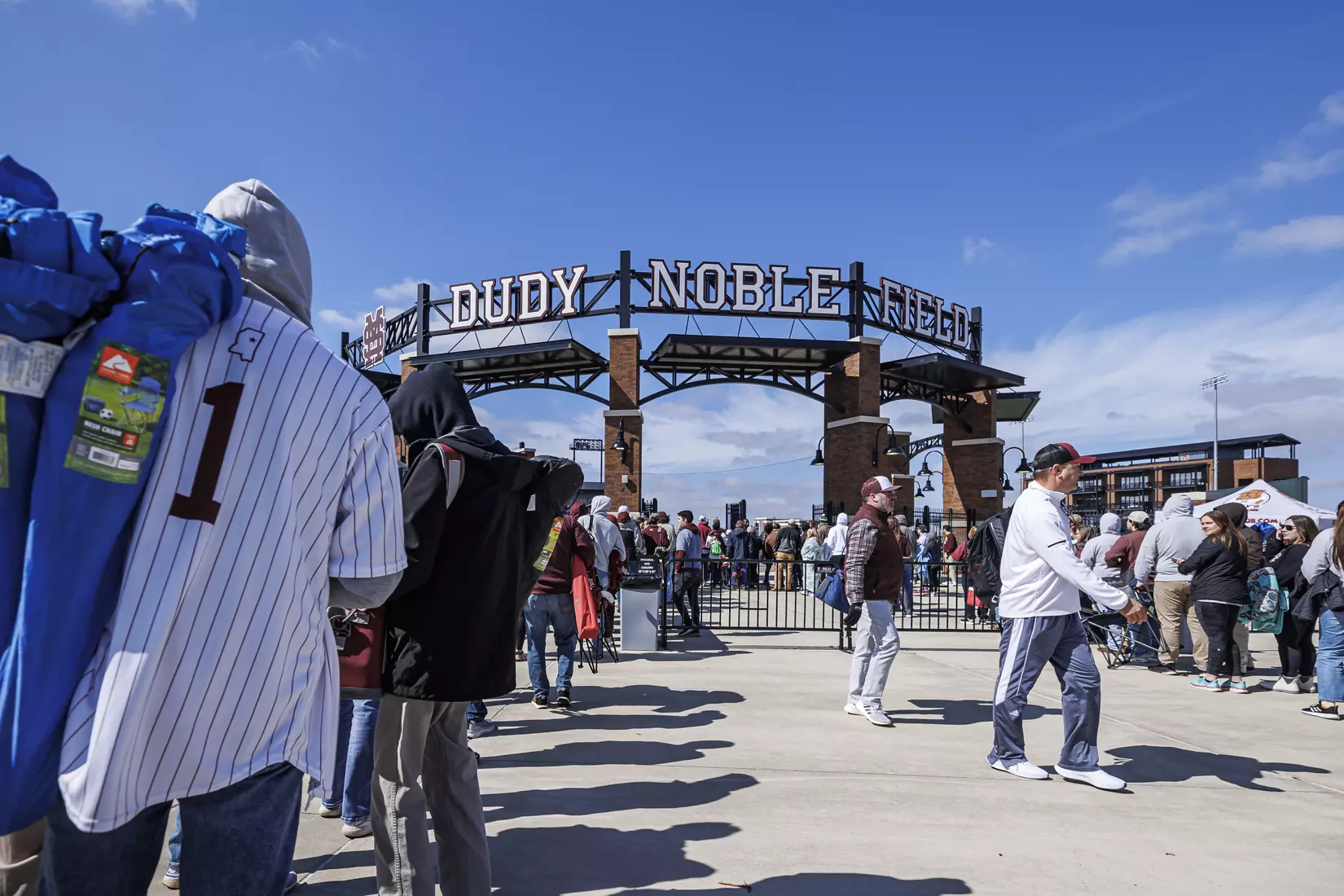 STARKVILLE, MS - February 18, 2022 - Mississippi State Fans before the game between the Long Beach State Dirtbags and the Mississippi State Bulldogs at Dudy Noble Field at Polk-Dement Stadium in Starkville, MS. Photo By Kevin Snyder