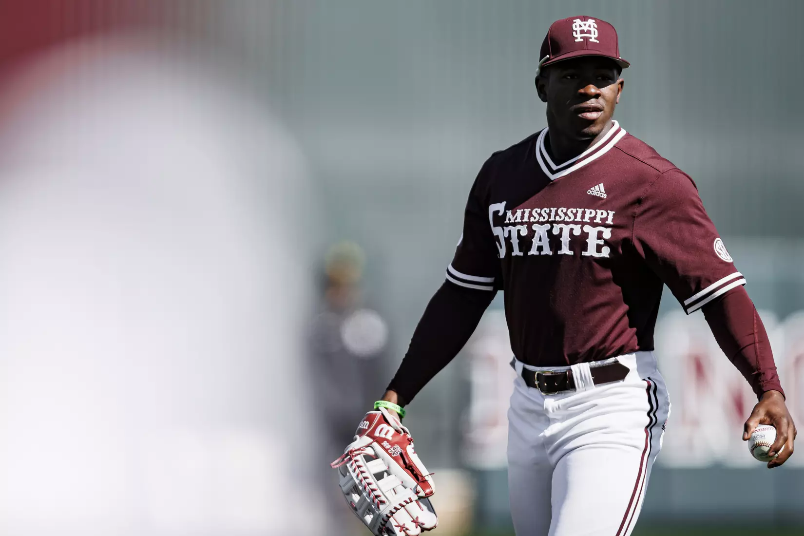 STARKVILLE, MS - February 18, 2022 - Mississippi State Outfielder Brayland Skinner (#36) before the game between the Long Beach State Dirtbags and the Mississippi State Bulldogs at Dudy Noble Field at Polk-Dement Stadium in Starkville, MS. Photo By Austin Perryman