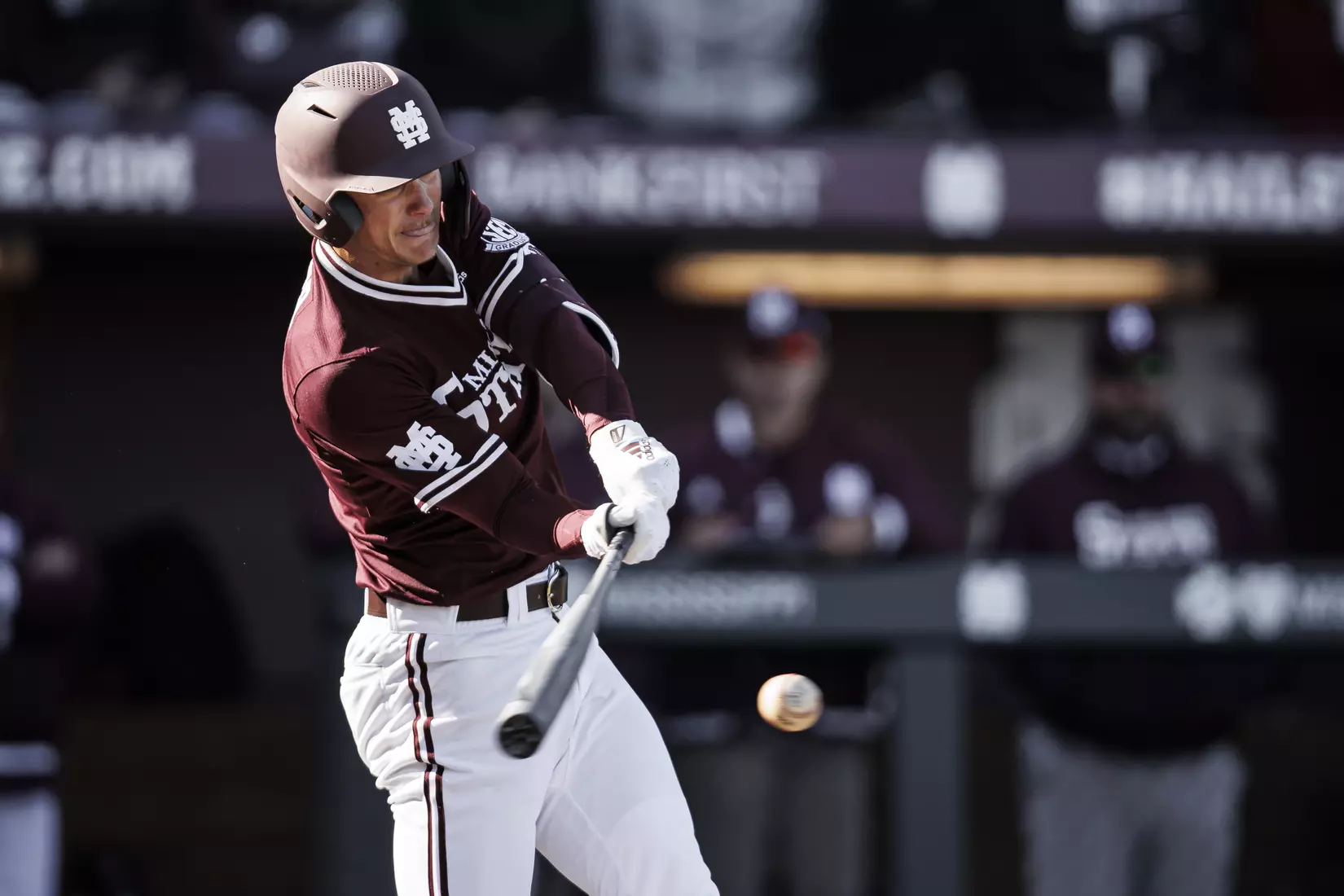 STARKVILLE, MS - February 18, 2022 - Mississippi State Infielder RJ Yeager (#4) during the game between the Long Beach State Dirtbags and the Mississippi State Bulldogs at Dudy Noble Field at Polk-Dement Stadium in Starkville, MS. Photo By Austin Perryman