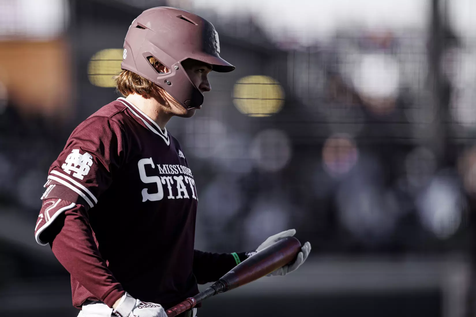 STARKVILLE, MS - February 18, 2022 - Mississippi State Outfielder Kellum Clark (#11) during the game between the Long Beach State Dirtbags and the Mississippi State Bulldogs at Dudy Noble Field at Polk-Dement Stadium in Starkville, MS. Photo By Austin Perryman