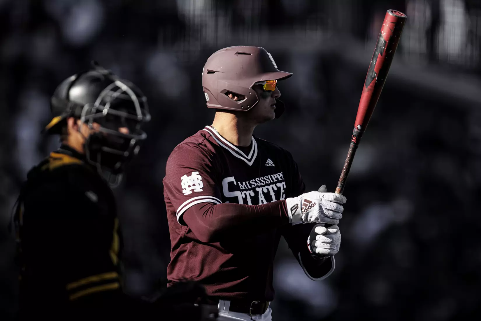 STARKVILLE, MS - February 18, 2022 - Mississippi State Outfielder Brad Cumbest (#33) during the game between the Long Beach State Dirtbags and the Mississippi State Bulldogs at Dudy Noble Field at Polk-Dement Stadium in Starkville, MS. Photo By Austin Perryman