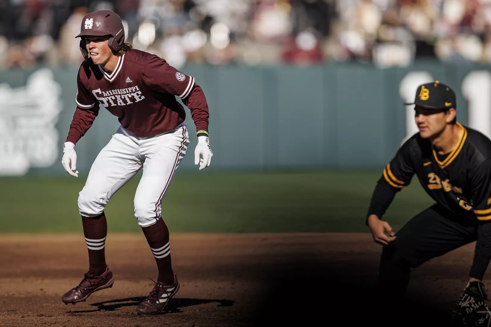 STARKVILLE, MS - February 18, 2022 - Mississippi State Outfielder Kellum Clark (#11) during the game between the Long Beach State Dirtbags and the Mississippi State Bulldogs at Dudy Noble Field at Polk-Dement Stadium in Starkville, MS. Photo By Austin Perryman