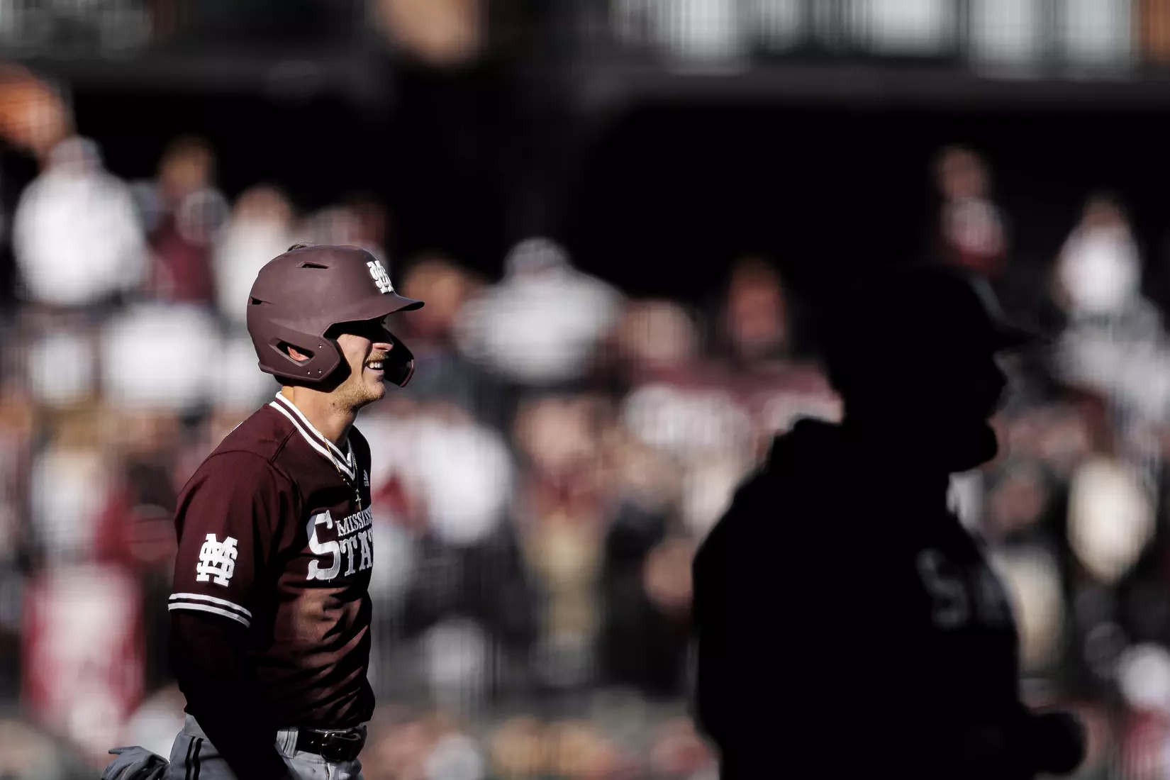 STARKVILLE, MS - February 18, 2022 - Mississippi State Infielder RJ Yeager (#4) during the game between the Long Beach State Dirtbags and the Mississippi State Bulldogs at Dudy Noble Field at Polk-Dement Stadium in Starkville, MS. Photo By Austin Perryman