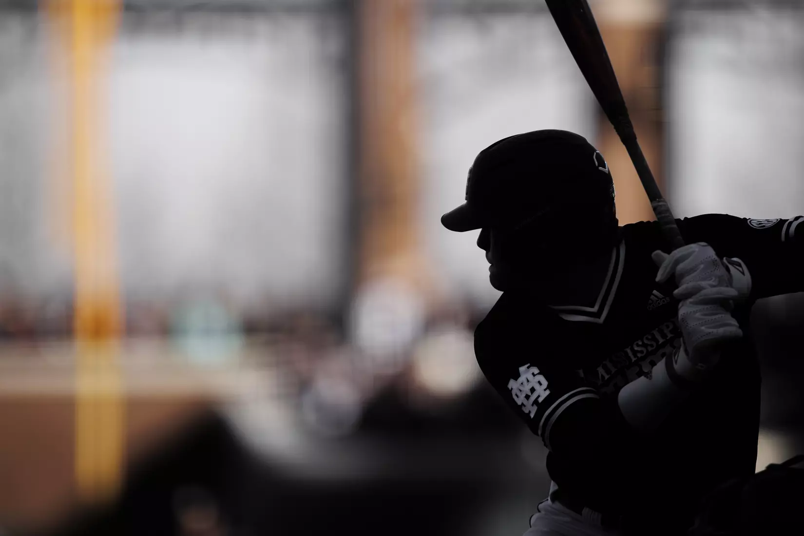STARKVILLE, MS - February 18, 2022 - Mississippi State Infielder/Outfielder Hunter Hines (#44) during the game between the Long Beach State Dirtbags and the Mississippi State Bulldogs at Dudy Noble Field at Polk-Dement Stadium in Starkville, MS. Photo By Austin Perryman