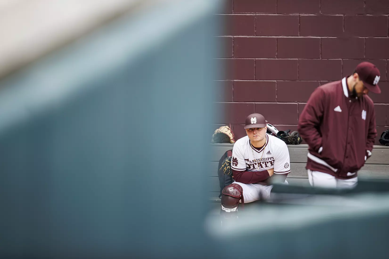STARKVILLE, MS - February 26, 2022 - Mississippi State Catcher Logan Tanner (#19) before the game between the Northern Kentucky Norse and the Mississippi State Bulldogs at Dudy Noble Field at Polk-Dement Stadium in Starkville, MS. Photo By Kevin Snyder