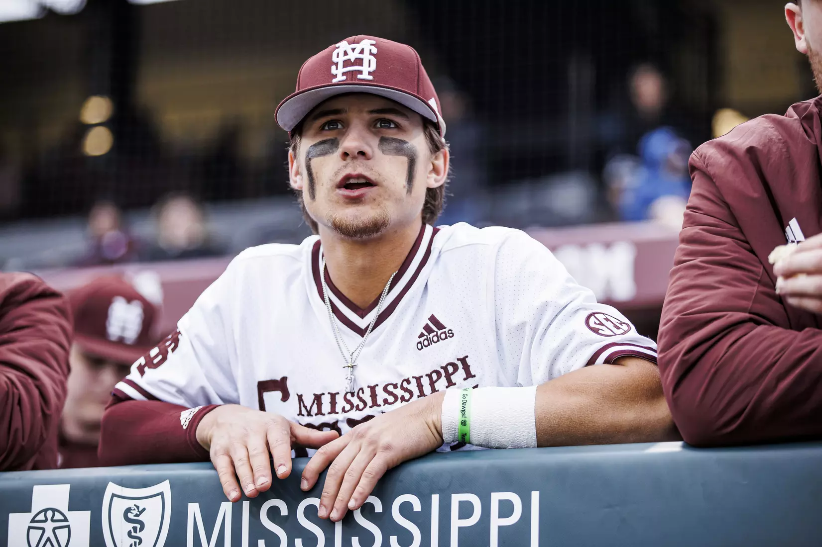 STARKVILLE, MS - February 26, 2022 - Mississippi State Infielder Tanner Leggett (#31) before the game between the Northern Kentucky Norse and the Mississippi State Bulldogs at Dudy Noble Field at Polk-Dement Stadium in Starkville, MS. Photo By Kevin Snyder