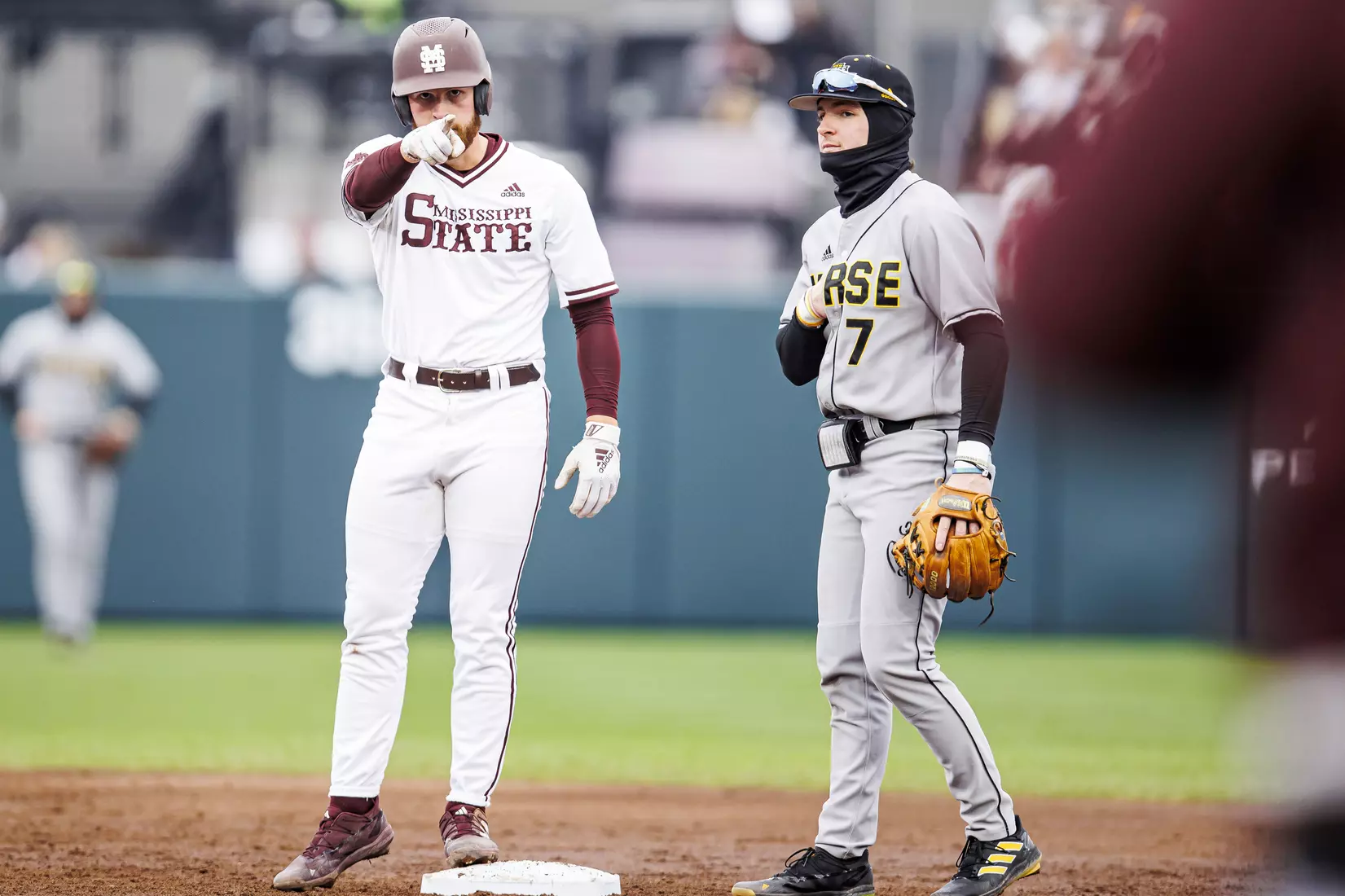 STARKVILLE, MS - February 26, 2022 - Mississippi State Infielder Luke Hancock (#20) during the game between the Northern Kentucky Norse and the Mississippi State Bulldogs at Dudy Noble Field at Polk-Dement Stadium in Starkville, MS. Photo By Kevin Snyder