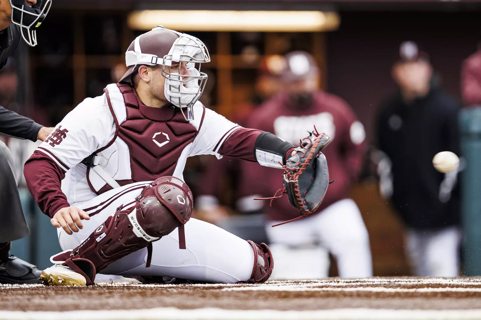 STARKVILLE, MS - February 26, 2022 - Mississippi State Catcher Logan Tanner (#19) during the game between the Northern Kentucky Norse and the Mississippi State Bulldogs at Dudy Noble Field at Polk-Dement Stadium in Starkville, MS. Photo By Kevin Snyder