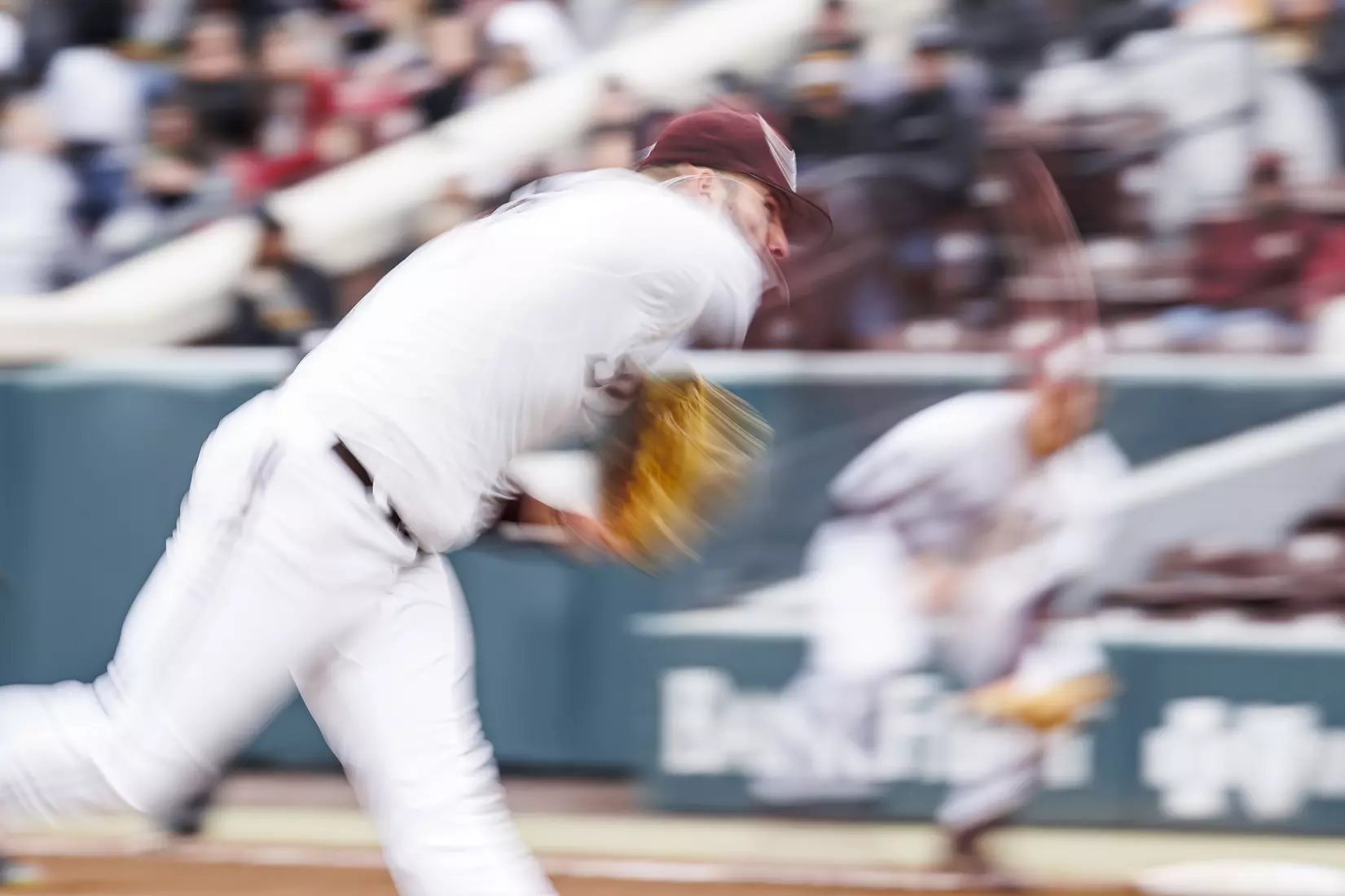 STARKVILLE, MS - February 26, 2022 - Mississippi State Pitcher Preston Johnson (#35) during the game between the Northern Kentucky Norse and the Mississippi State Bulldogs at Dudy Noble Field at Polk-Dement Stadium in Starkville, MS. Photo By Kevin Snyder