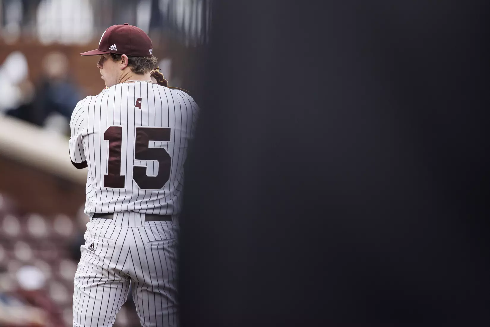 STARKVILLE, MS - February 27, 2022 - Mississippi State Pitcher Cade Smith (#15) during the game between the Northern Kentucky Norse and the Mississippi State Bulldogs at Dudy Noble Field at Polk-Dement Stadium in Starkville, MS. Photo By Austin Perryman