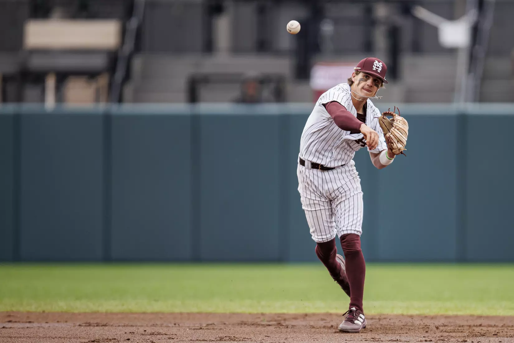 STARKVILLE, MS - February 27, 2022 - Mississippi State Infielder Tanner Leggett (#31) during the game between the Northern Kentucky Norse and the Mississippi State Bulldogs at Dudy Noble Field at Polk-Dement Stadium in Starkville, MS. Photo By Austin Perryman