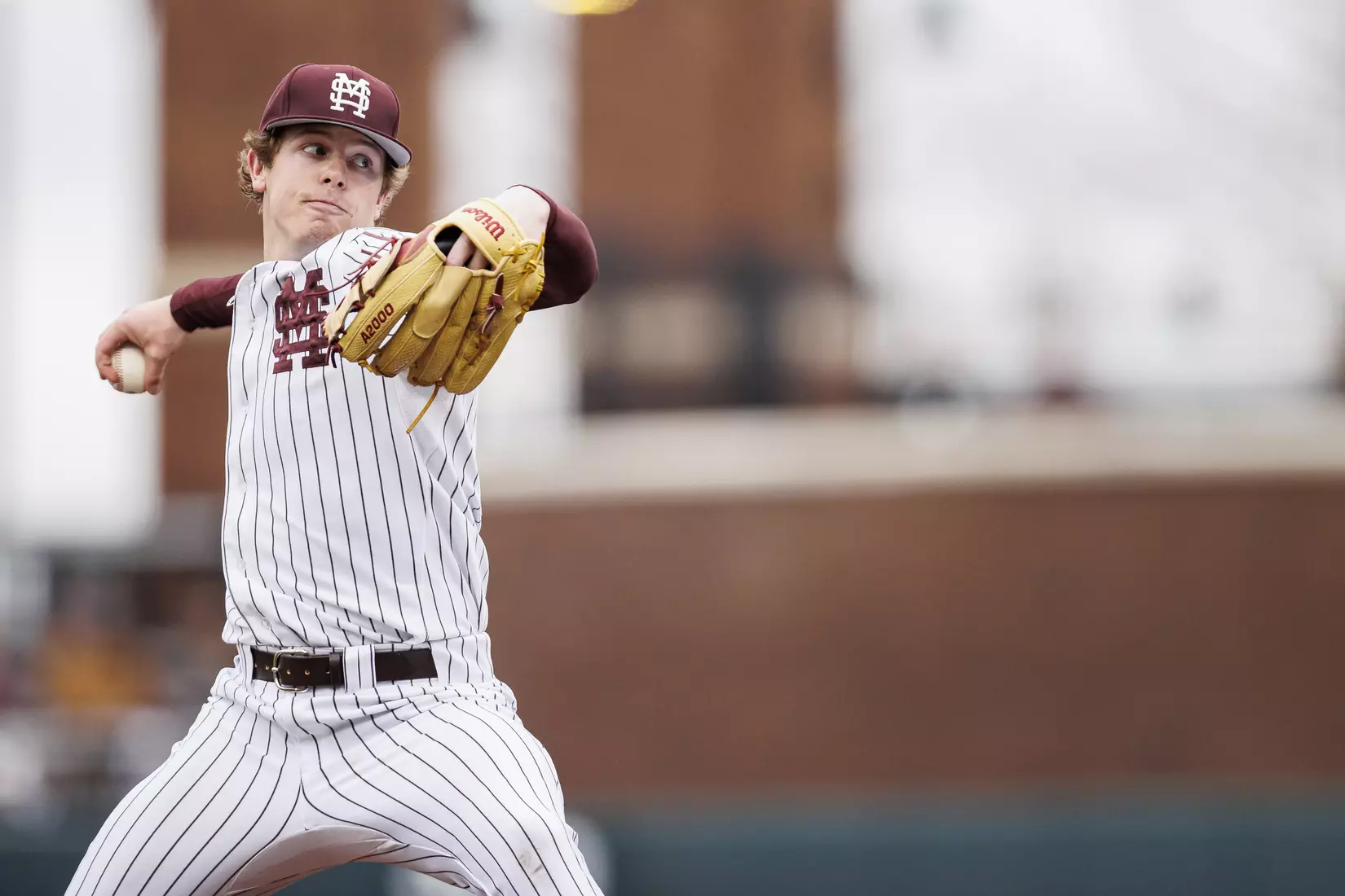 STARKVILLE, MS - February 27, 2022 - Mississippi State Pitcher Cade Smith (#15) during the game between the Northern Kentucky Norse and the Mississippi State Bulldogs at Dudy Noble Field at Polk-Dement Stadium in Starkville, MS. Photo By Austin Perryman