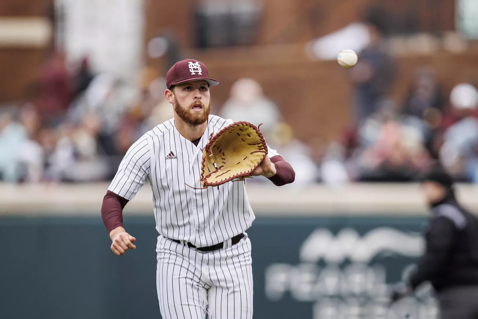 STARKVILLE, MS - February 27, 2022 - Mississippi State Infielder Luke Hancock (#20) during the game between the Northern Kentucky Norse and the Mississippi State Bulldogs at Dudy Noble Field at Polk-Dement Stadium in Starkville, MS. Photo By Austin Perryman