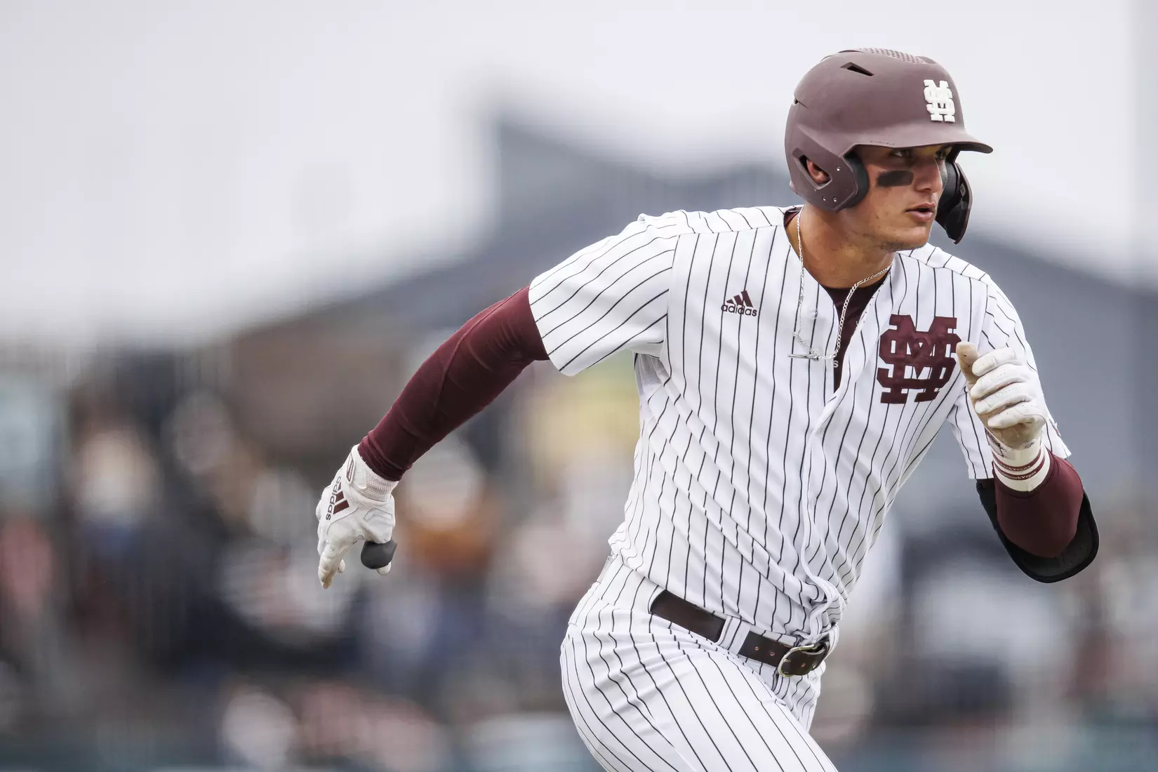 STARKVILLE, MS - February 27, 2022 - Mississippi State Outfielder Brad Cumbest (#33) during the game between the Northern Kentucky Norse and the Mississippi State Bulldogs at Dudy Noble Field at Polk-Dement Stadium in Starkville, MS. Photo By Austin Perryman