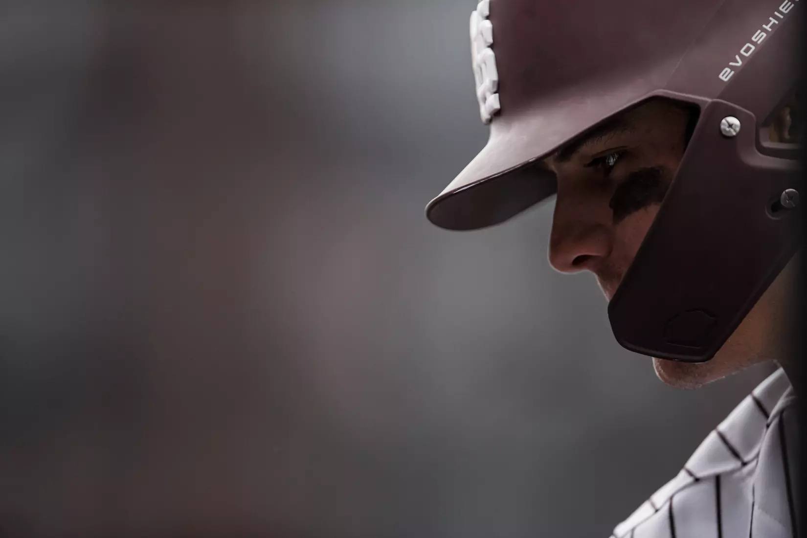 STARKVILLE, MS - February 27, 2022 - Mississippi State Infielder Tanner Leggett (#31) during the game between the Northern Kentucky Norse and the Mississippi State Bulldogs at Dudy Noble Field at Polk-Dement Stadium in Starkville, MS. Photo By Austin Perryman