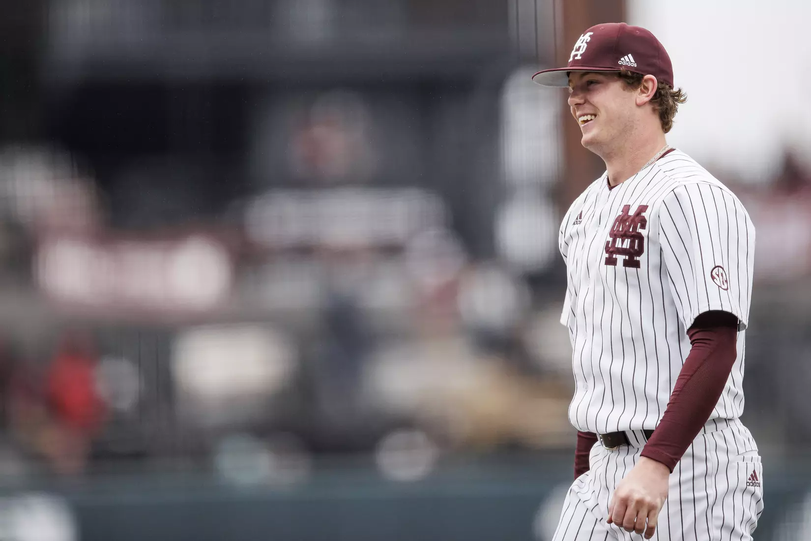 STARKVILLE, MS - February 27, 2022 - Mississippi State Pitcher Cade Smith (#15) during the game between the Northern Kentucky Norse and the Mississippi State Bulldogs at Dudy Noble Field at Polk-Dement Stadium in Starkville, MS. Photo By Austin Perryman
