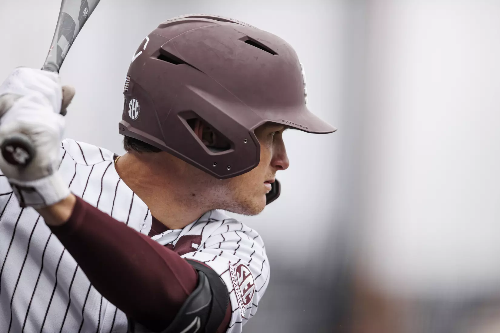 STARKVILLE, MS - February 27, 2022 - Mississippi State Infielder RJ Yeager (#4) during the game between the Northern Kentucky Norse and the Mississippi State Bulldogs at Dudy Noble Field at Polk-Dement Stadium in Starkville, MS. Photo By Austin Perryman