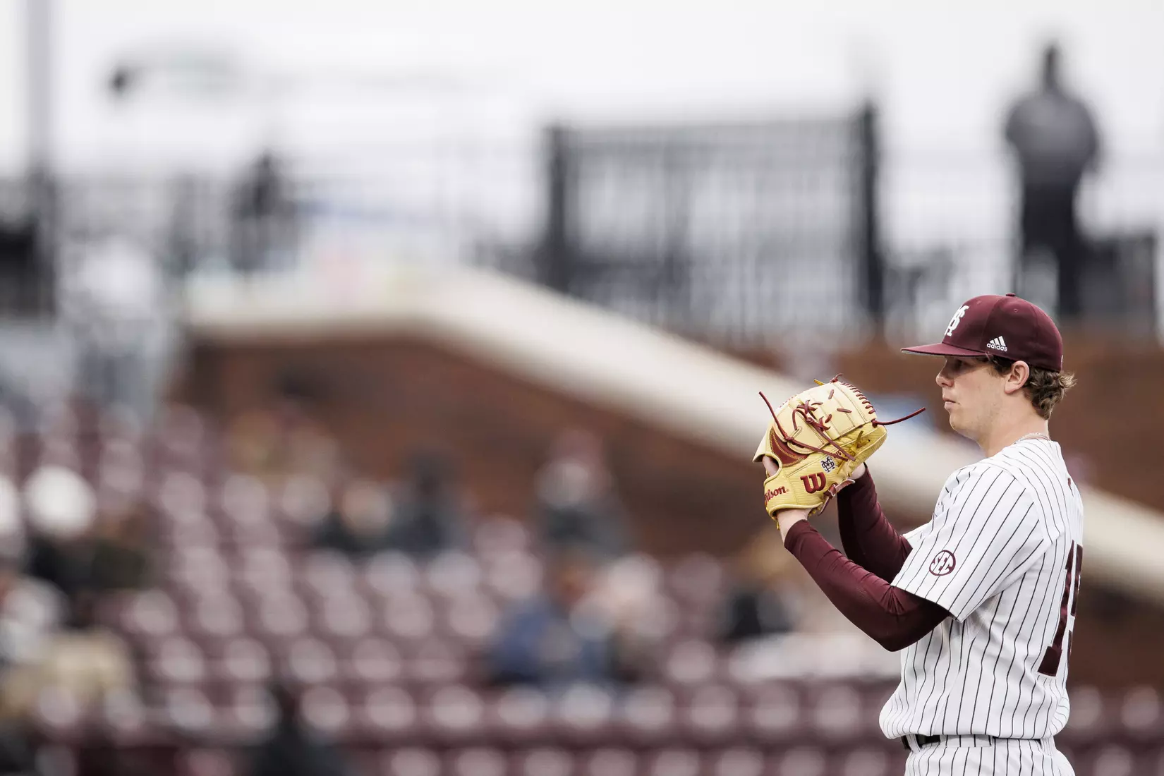 STARKVILLE, MS - February 27, 2022 - Mississippi State Pitcher Cade Smith (#15) during the game between the Northern Kentucky Norse and the Mississippi State Bulldogs at Dudy Noble Field at Polk-Dement Stadium in Starkville, MS. Photo By Austin Perryman