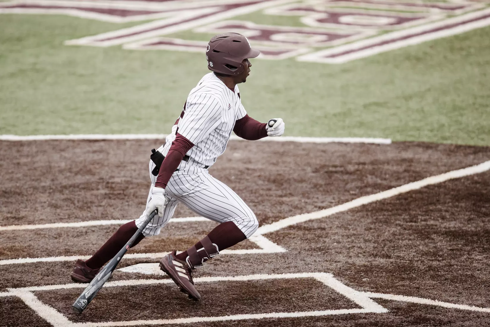 STARKVILLE, MS - February 27, 2022 - Mississippi State Outfielder Brayland Skinner (#36) during the game between the Northern Kentucky Norse and the Mississippi State Bulldogs at Dudy Noble Field at Polk-Dement Stadium in Starkville, MS. Photo By Austin Perryman
