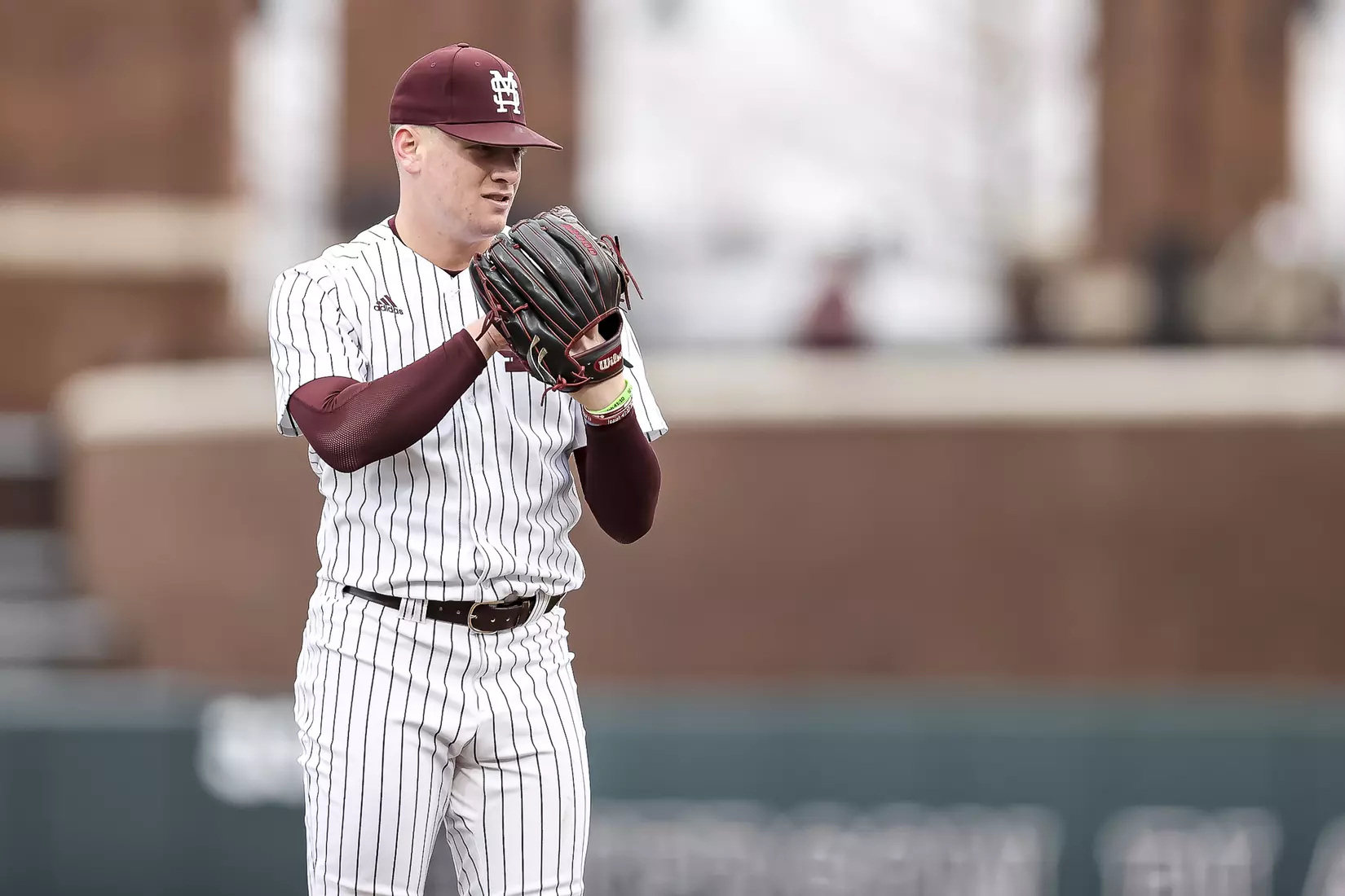 STARKVILLE, MS - February 27, 2022 - Mississippi State Pitcher Mikey Tepper (#39) during the game between the Northern Kentucky Norse and the Mississippi State Bulldogs at Dudy Noble Field at Polk-Dement Stadium in Starkville, MS. Photo By Austin Perryman