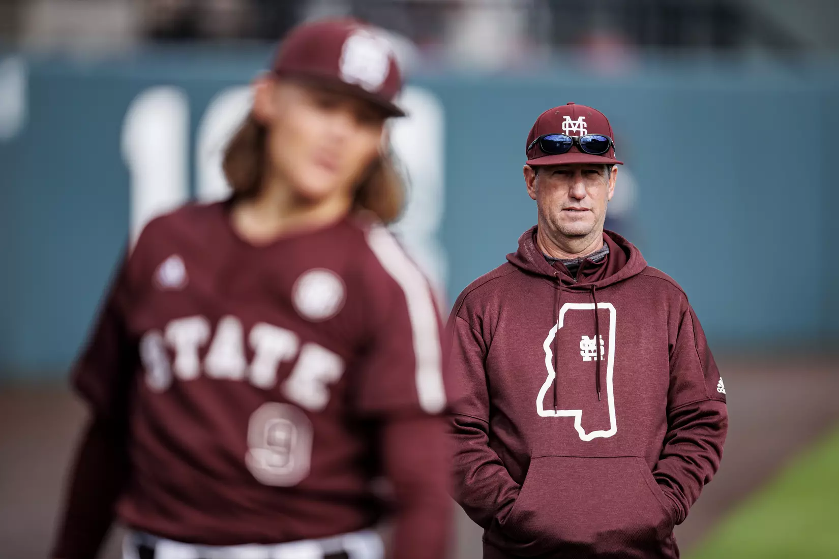 STARKVILLE, MS - March 23, 2022 - Mississippi State Assistant Coach Scott Foxhall before the game between the Southern Jaguars and the Mississippi State Bulldogs at Dudy Noble Field at Polk-Dement Stadium in Starkville, MS. Photo By Austin Perryman