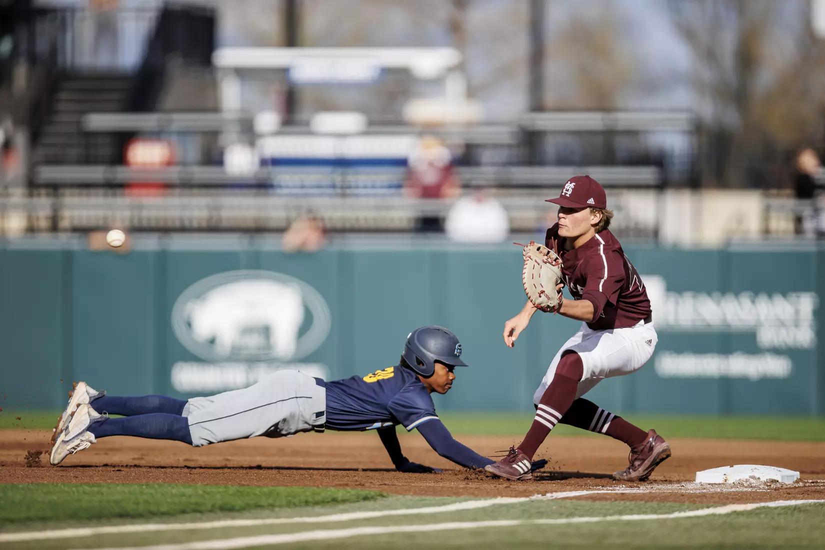 STARKVILLE, MS - March 23, 2022 - Mississippi State Infielder/Outfielder Hunter Hines (#44) during the game between the Southern Jaguars and the Mississippi State Bulldogs at Dudy Noble Field at Polk-Dement Stadium in Starkville, MS. Photo By Austin Perryman