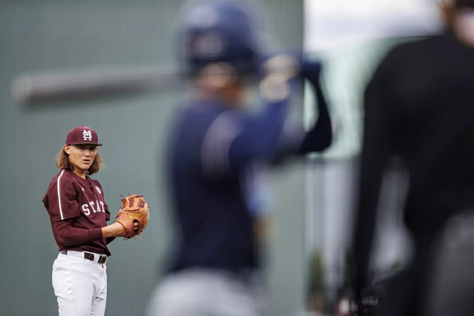 STARKVILLE, MS - March 23, 2022 - Mississippi State Pitcher Pico Kohn (#9) during the game between the Southern Jaguars and the Mississippi State Bulldogs at Dudy Noble Field at Polk-Dement Stadium in Starkville, MS. Photo By Austin Perryman