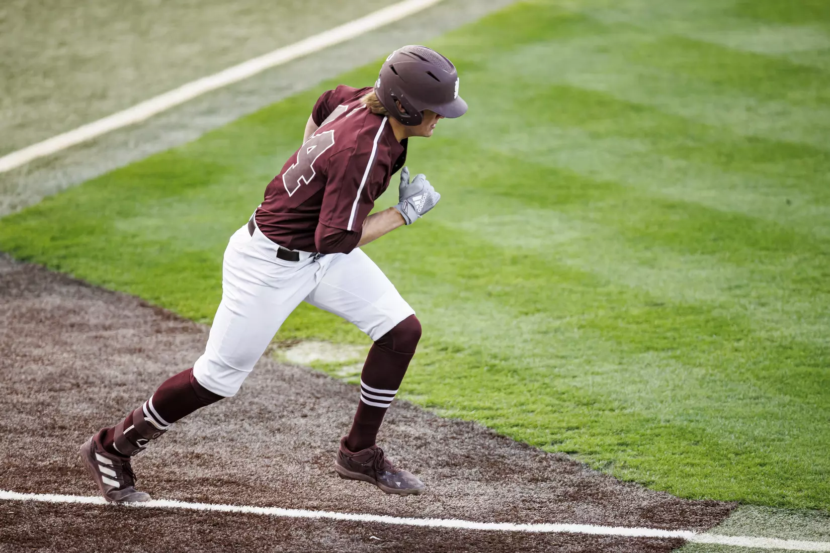 STARKVILLE, MS - March 23, 2022 - Mississippi State Infielder/Outfielder Hunter Hines (#44) during the game between the Southern Jaguars and the Mississippi State Bulldogs at Dudy Noble Field at Polk-Dement Stadium in Starkville, MS. Photo By Austin Perryman