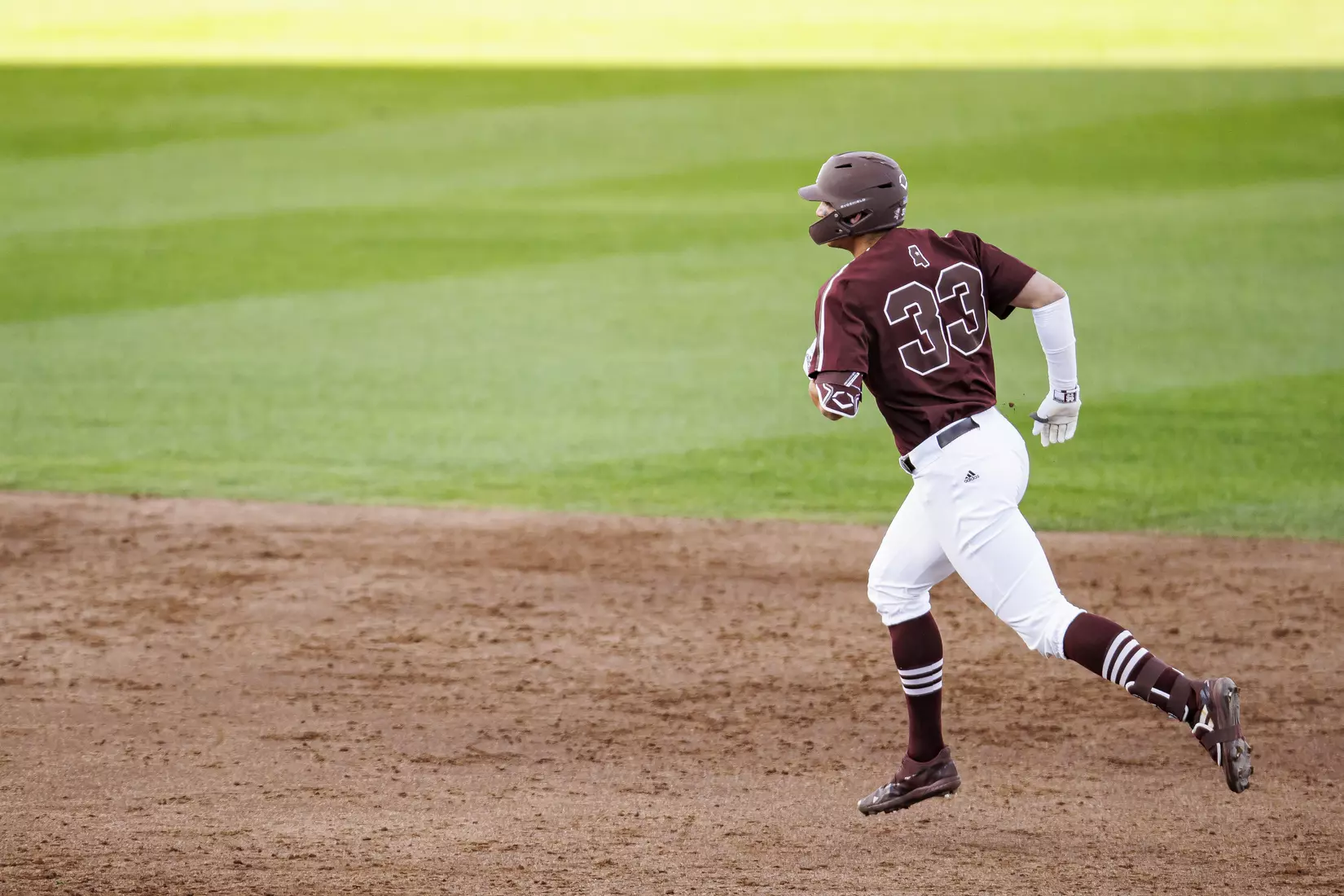 STARKVILLE, MS - March 23, 2022 - Mississippi State Outfielder Brad Cumbest (#33) during the game between the Southern Jaguars and the Mississippi State Bulldogs at Dudy Noble Field at Polk-Dement Stadium in Starkville, MS. Photo By Austin Perryman