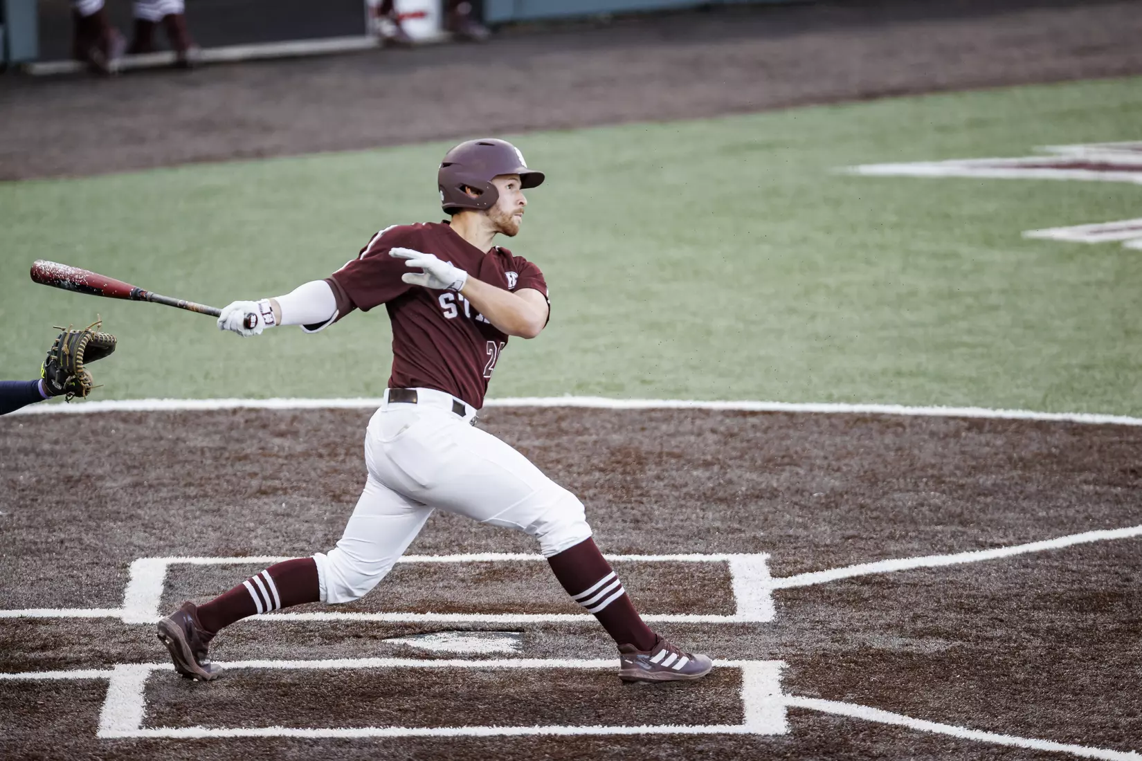 STARKVILLE, MS - March 23, 2022 - Mississippi State Pitcher Drew Talley (#47) during the game between the Southern Jaguars and the Mississippi State Bulldogs at Dudy Noble Field at Polk-Dement Stadium in Starkville, MS. Photo By Austin Perryman
