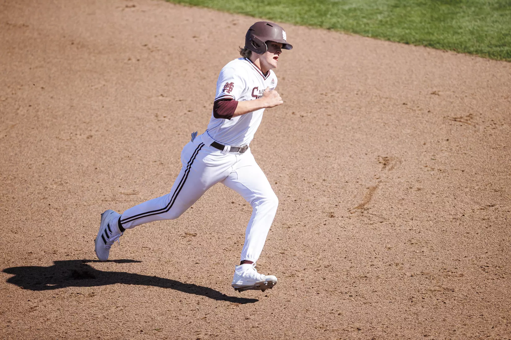 STARKVILLE, MS - March 26, 2022 - Mississippi State Infielder/Outfielder Hunter Hines (#44) during the game between the Alabama Crimson Tide and the Mississippi State Bulldogs at Dudy Noble Field at Polk-Dement Stadium in Starkville, MS. Photo By Kevin Snyder