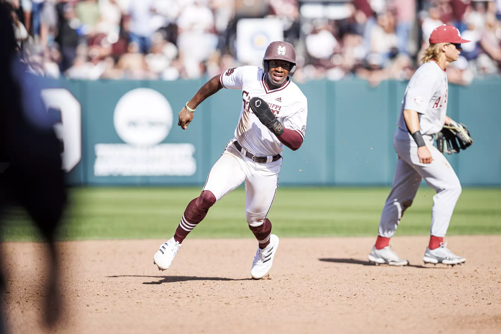 STARKVILLE, MS - March 26, 2022 - Mississippi State Outfielder Brayland Skinner (#36) during the game between the Alabama Crimson Tide and the Mississippi State Bulldogs at Dudy Noble Field at Polk-Dement Stadium in Starkville, MS. Photo By Kevin Snyder