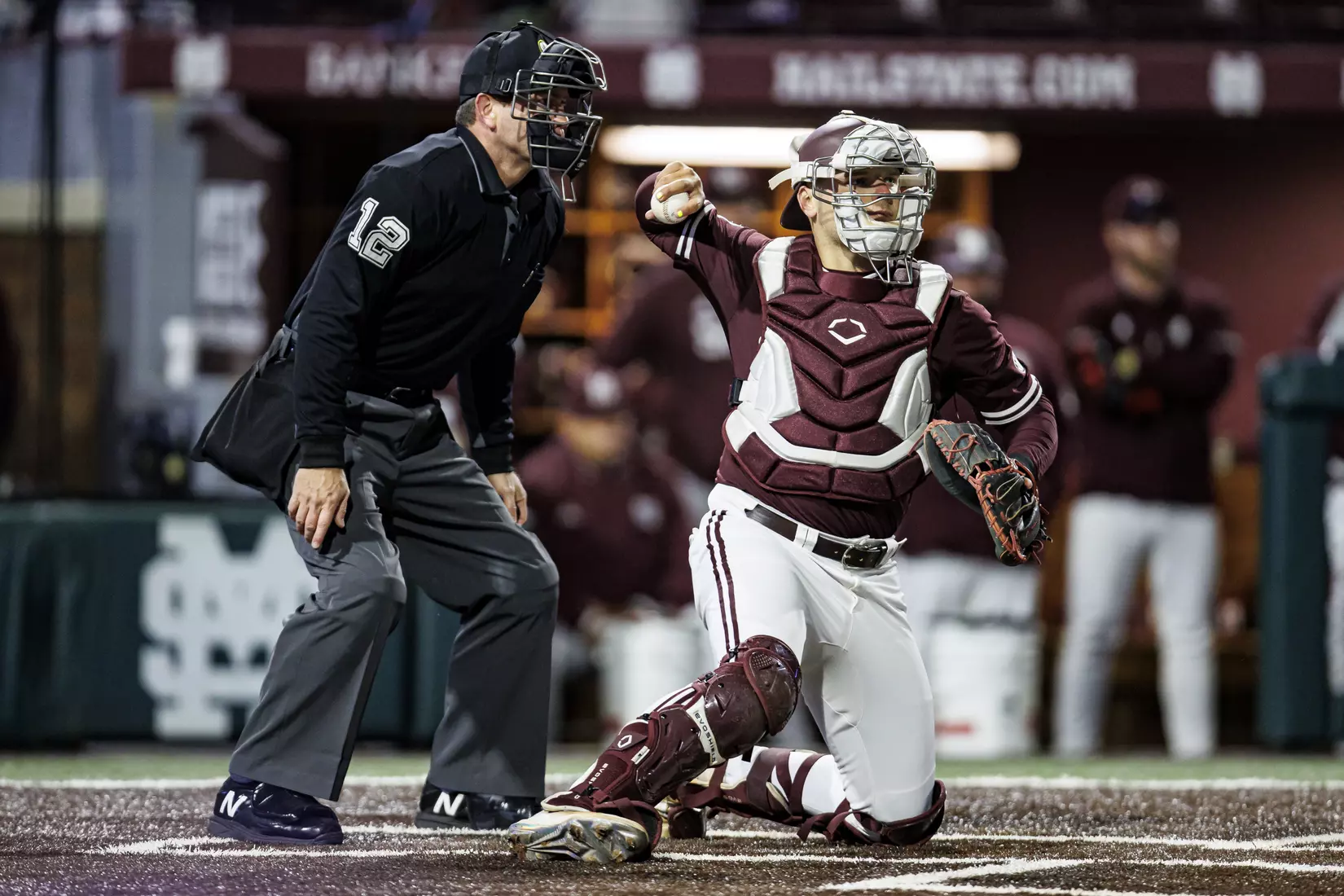 STARKVILLE, MS - April 08, 2022 - Mississippi State Catcher Logan Tanner (#19) during the game between the LSU Tigers and the Mississippi State Bulldogs at Dudy Noble Field at Polk-Dement Stadium in Starkville, MS. Photo By Austin Perryman