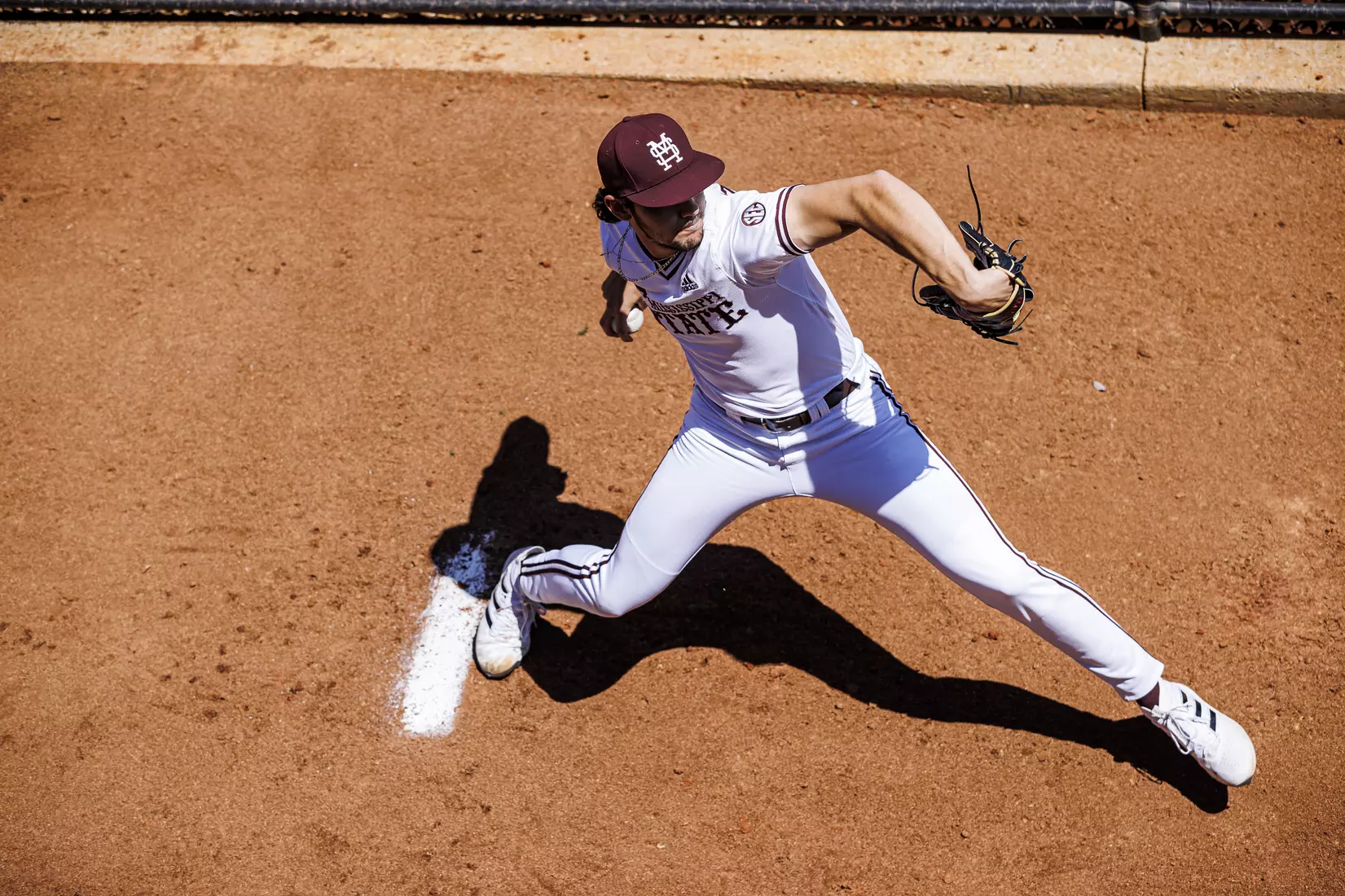 STARKVILLE, MS - April 09, 2022 - Mississippi State Pitcher Parker Stinnett (#32) before the game between the LSU Tigers and the Mississippi State Bulldogs at Dudy Noble Field at Polk-Dement Stadium in Starkville, MS. Photo By Mississippi State Athletics