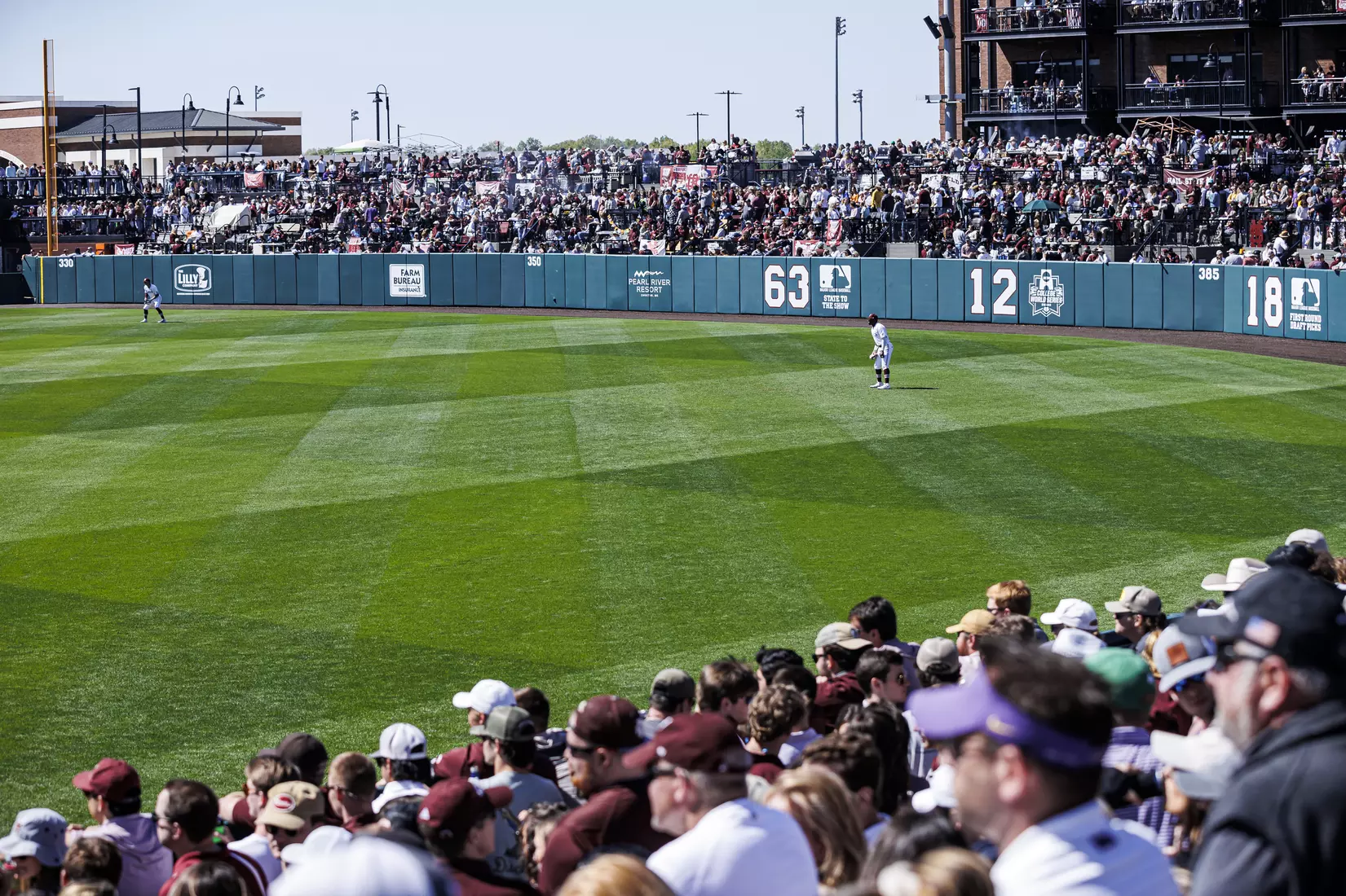 STARKVILLE, MS - April 09, 2022 - Mississippi State fans and Mississippi State Outfielder Brayland Skinner (#36) during the game between the LSU Tigers and the Mississippi State Bulldogs at Dudy Noble Field at Polk-Dement Stadium in Starkville, MS. Photo By Mississippi State Athletics