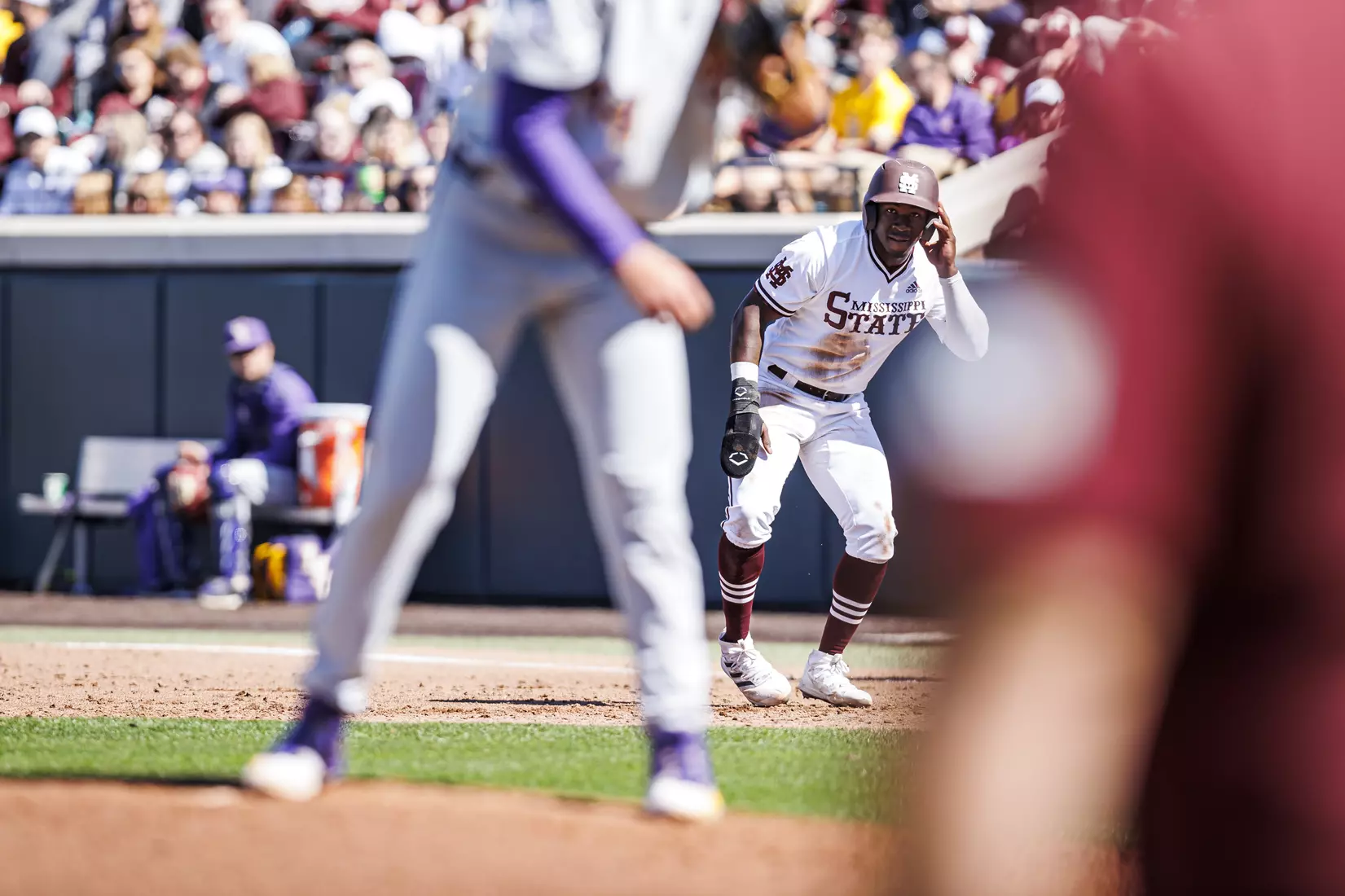 STARKVILLE, MS - April 09, 2022 - Mississippi State Outfielder Brayland Skinner (#36) during the game between the LSU Tigers and the Mississippi State Bulldogs at Dudy Noble Field at Polk-Dement Stadium in Starkville, MS. Photo By Mississippi State Athletics