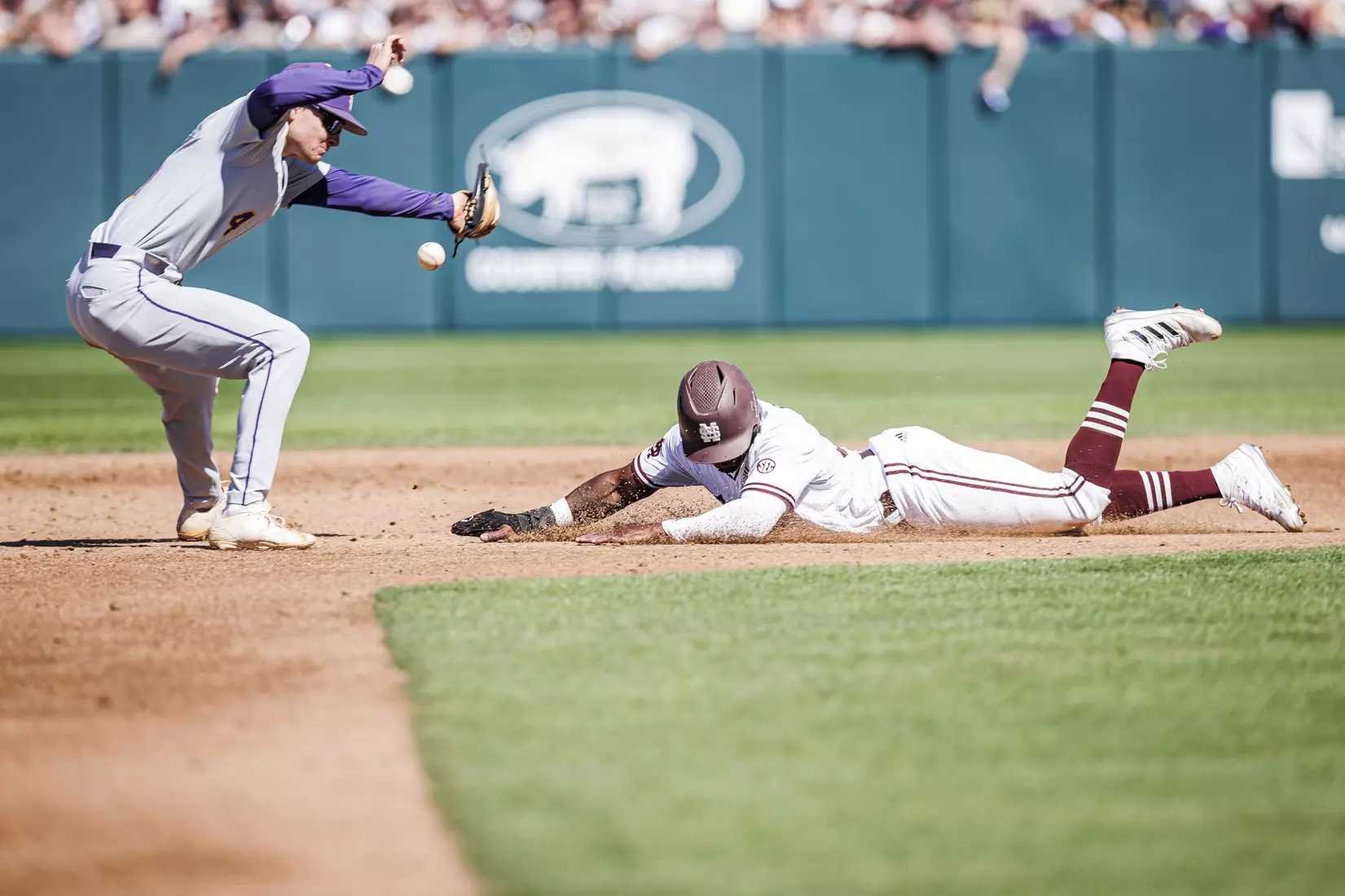 STARKVILLE, MS - April 09, 2022 - Mississippi State Outfielder Brayland Skinner (#36) during the game between the LSU Tigers and the Mississippi State Bulldogs at Dudy Noble Field at Polk-Dement Stadium in Starkville, MS. Photo By Mississippi State Athletics