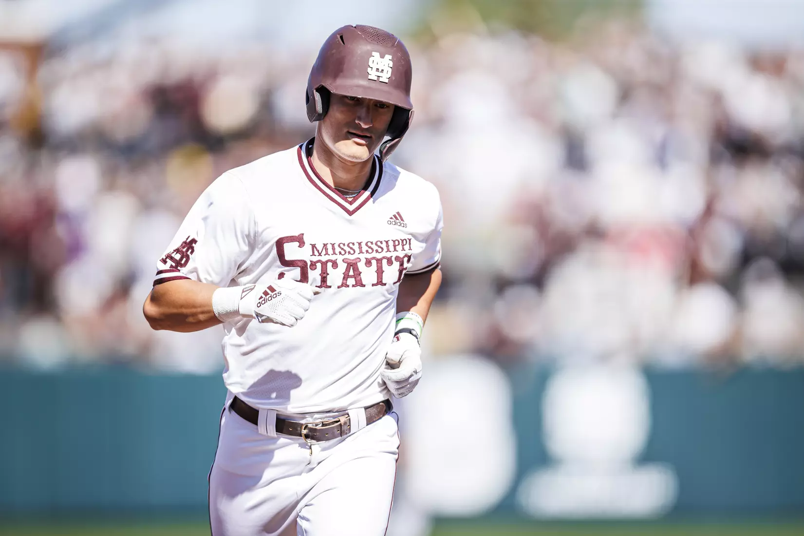 STARKVILLE, MS - April 09, 2022 - Mississippi State Infielder Kamren James (#6) during the game between the LSU Tigers and the Mississippi State Bulldogs at Dudy Noble Field at Polk-Dement Stadium in Starkville, MS. Photo By Mississippi State Athletics