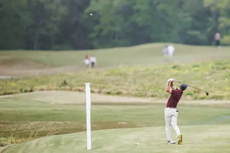 WEST POINT, MS - April 12, 2022 - Mississippi State's Harrison Davis during the Mossy Oak Collegiate Championship at Mossy Oak Golf Club in West Point, MS. Photo By Kevin Snyder