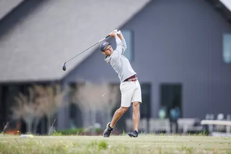WEST POINT, MS - April 12, 2022 - Mississippi State's Hunter Logan during the Mossy Oak Collegiate Championship at Mossy Oak Golf Club in West Point, MS. Photo By Kevin Snyder